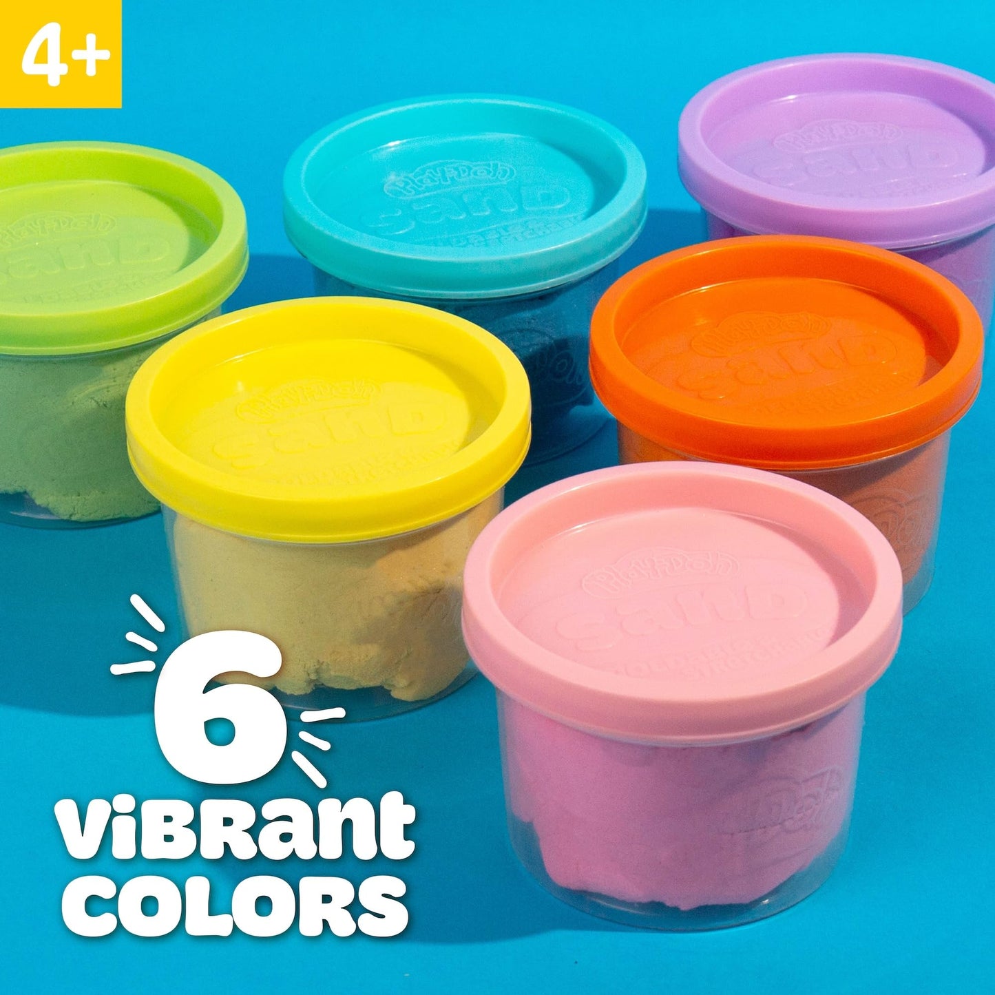 Play-Doh Sand 6-Pack - Scented, Resealable Cans | Sensory Play for Kids 4+