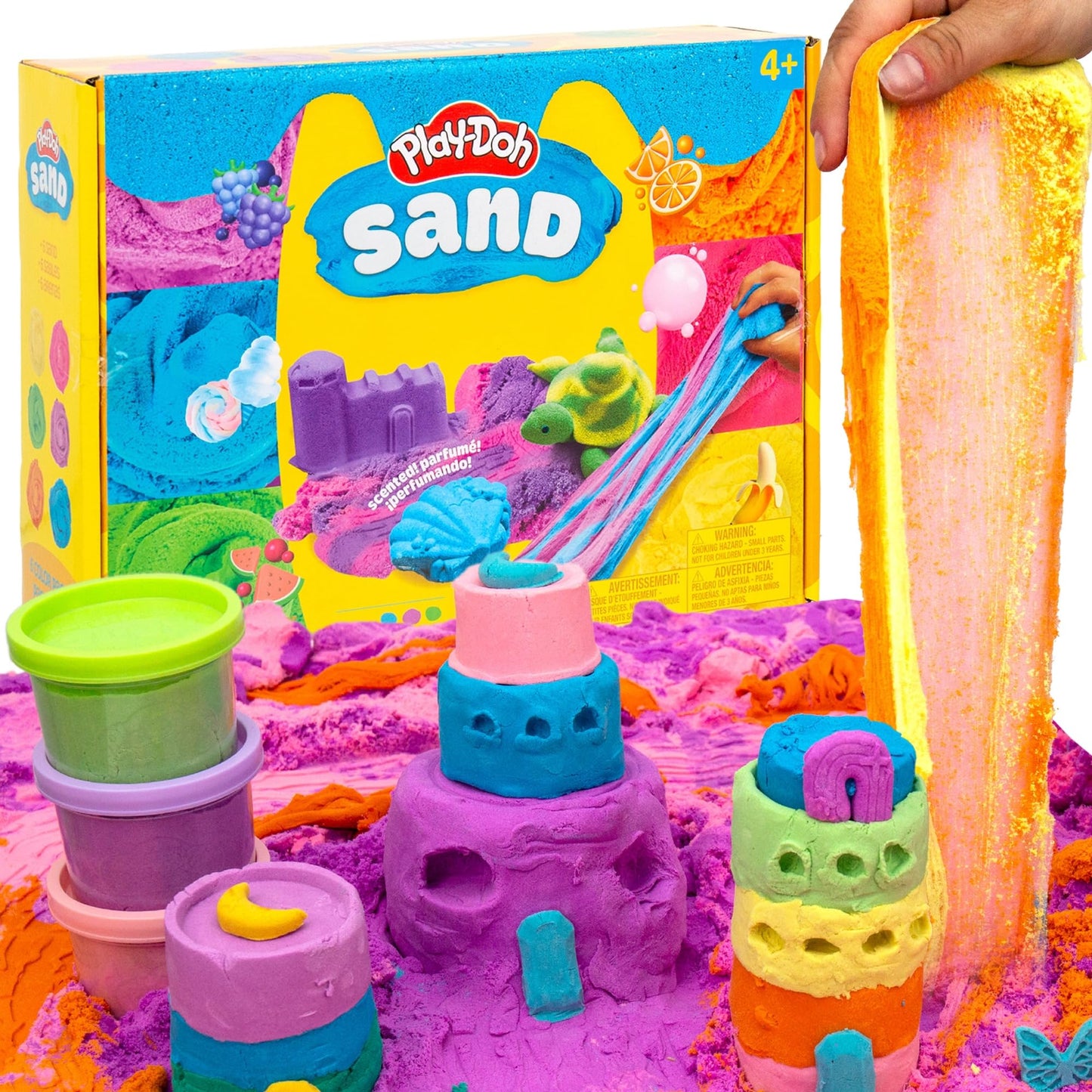 Play-Doh Sand 6-Pack - Scented, Resealable Cans | Sensory Play for Kids 4+