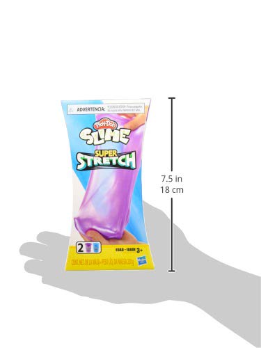 Play-Doh Slime Super Stretch 2-Pack – Purple & Blue | Ultra Stretchy Slime for Kids 3+