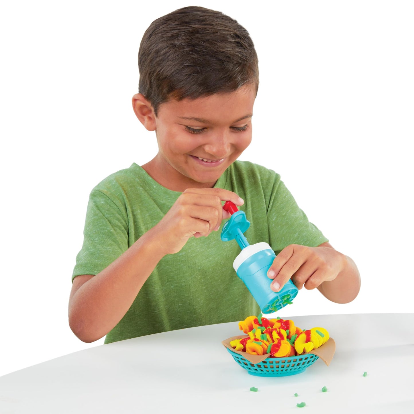 Play-Doh Spiral Fries Playset – Colorful Twisty Fries with 5 Colors