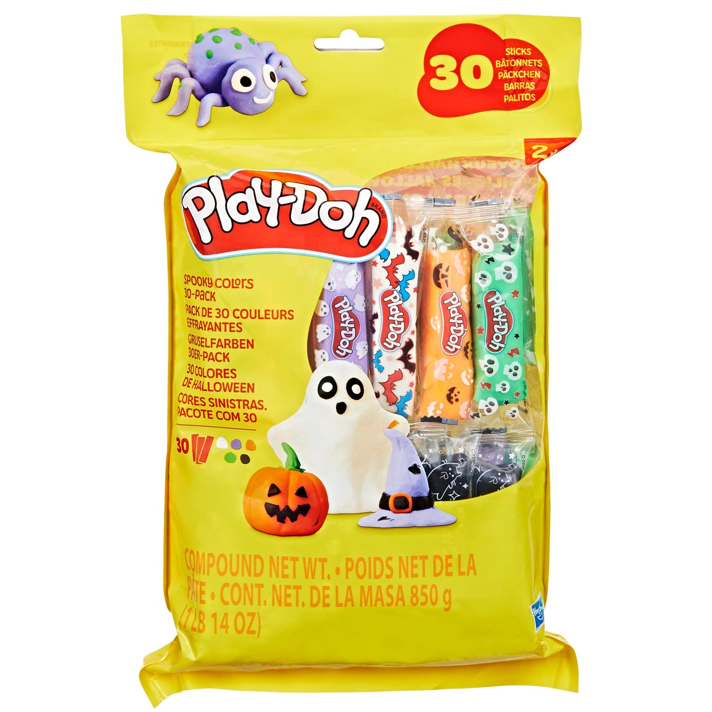 Play-Doh Spooky Colors 30 Pack – Individually Wrapped 1 Oz Sticks for Halloween Crafts