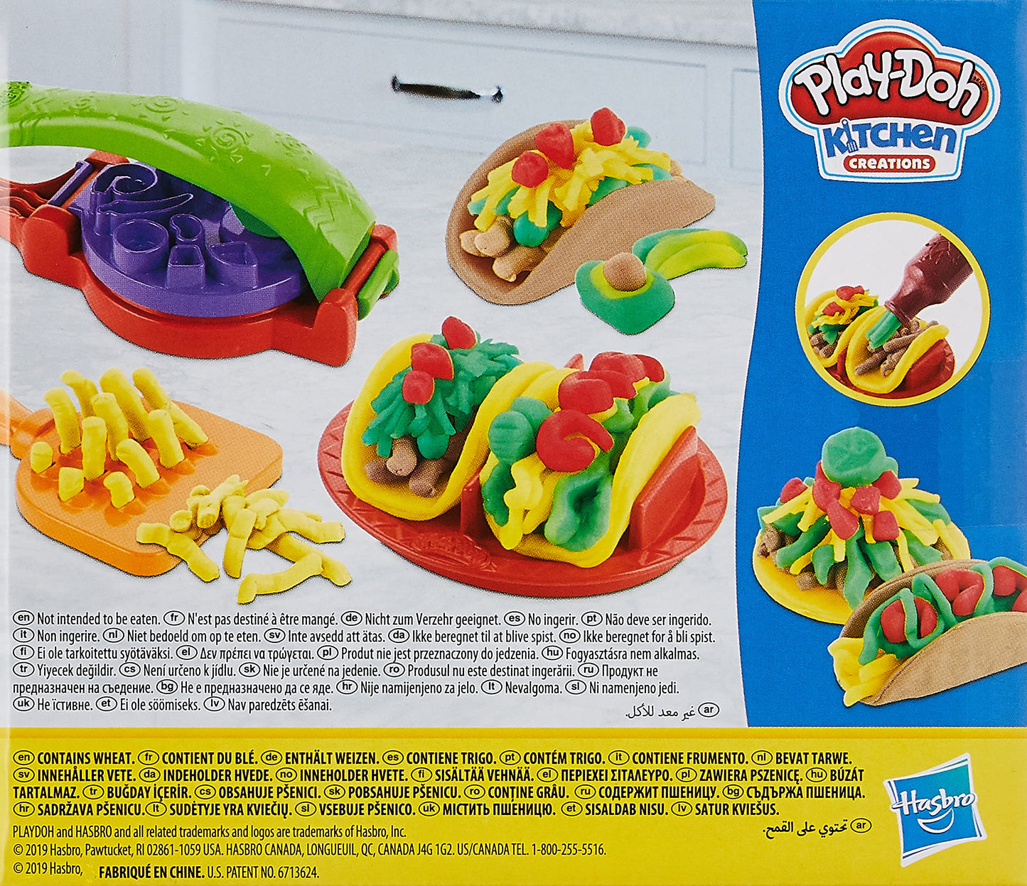 Play-Doh Taco Time Play Food Set for Kids 3+ – 4 Colors & Tools