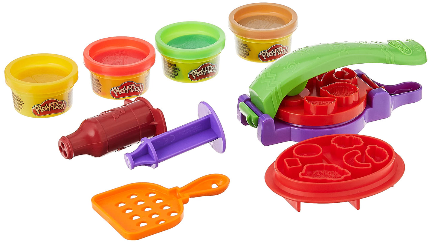 Play-Doh Taco Time Play Food Set for Kids 3+ – 4 Colors & Tools