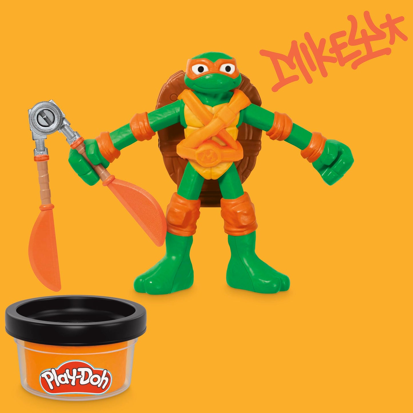 Play-Doh TMNT Cowabunga Creations Bendy 4-Inch Action Figures Set | Kids’ Arts & Crafts