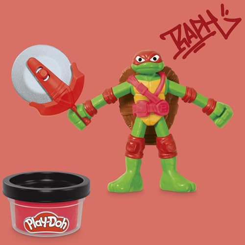 Play-Doh TMNT Cowabunga Creations Bendy 4-Inch Action Figures Set | Kids’ Arts & Crafts