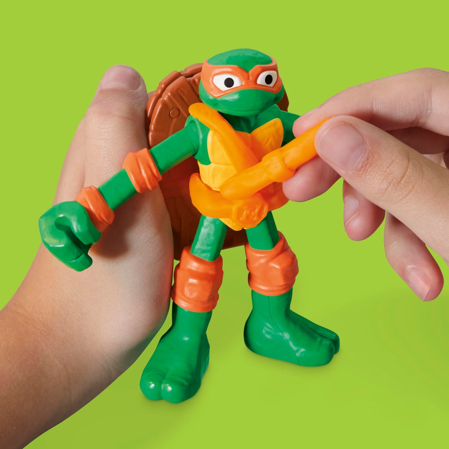 Play-Doh TMNT Cowabunga Creations Bendy 4-Inch Action Figures Set | Kids’ Arts & Crafts