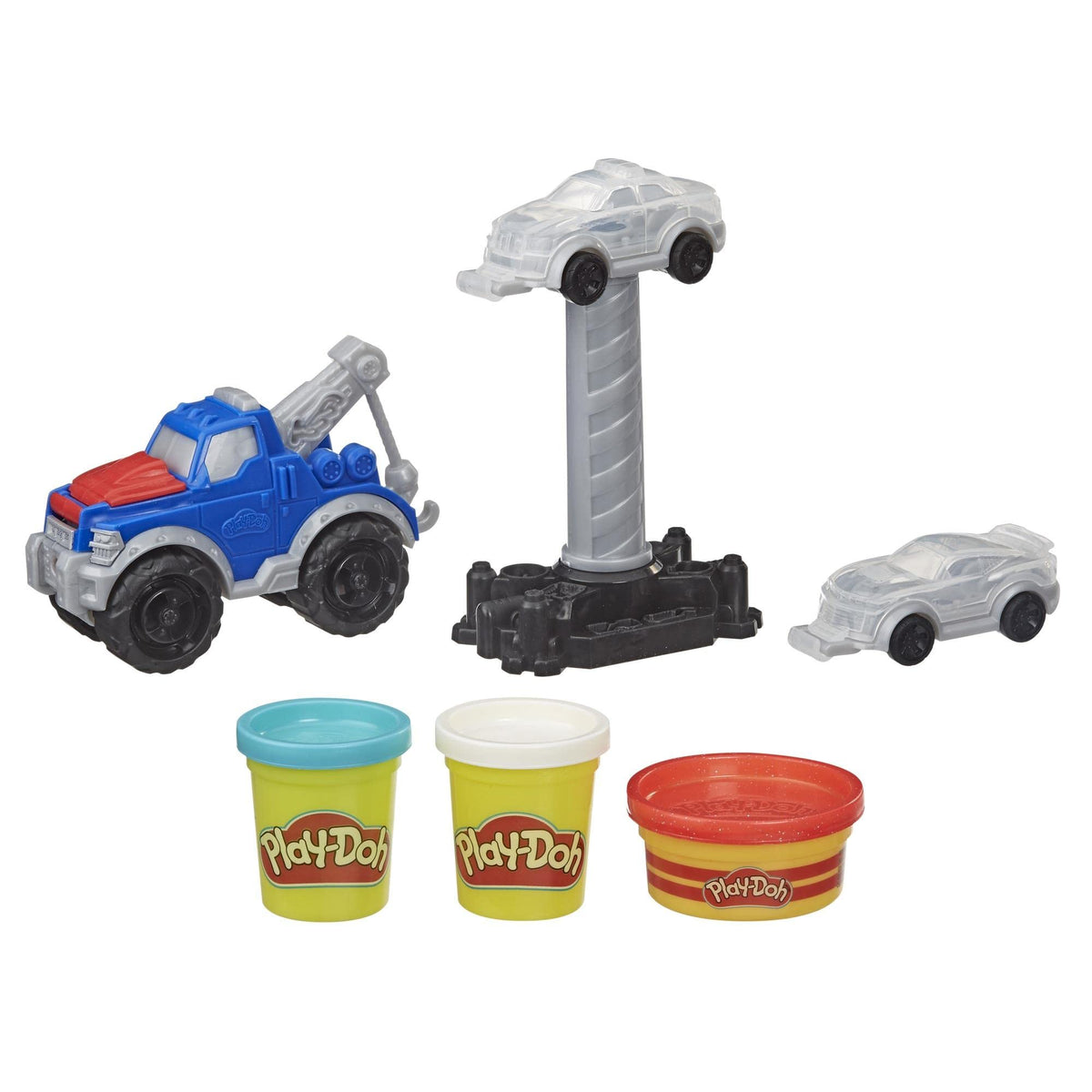 Play-Doh Wheels Tow Truck Toy for Kids 3+ | 3 Non-Toxic Colors