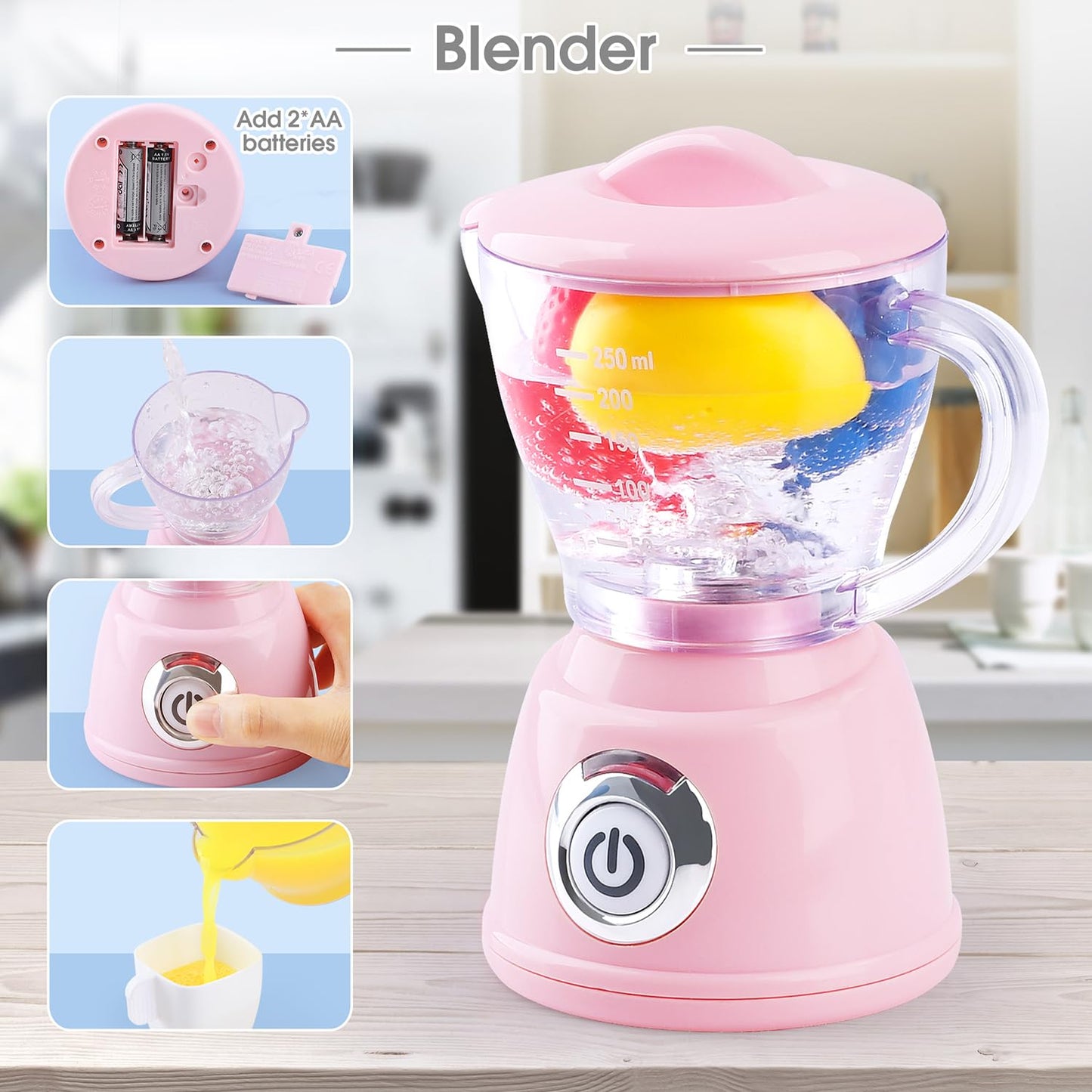 PLAY Kids Toy Kitchen Set – Realistic Pretend Play Appliances for Ages 3-8