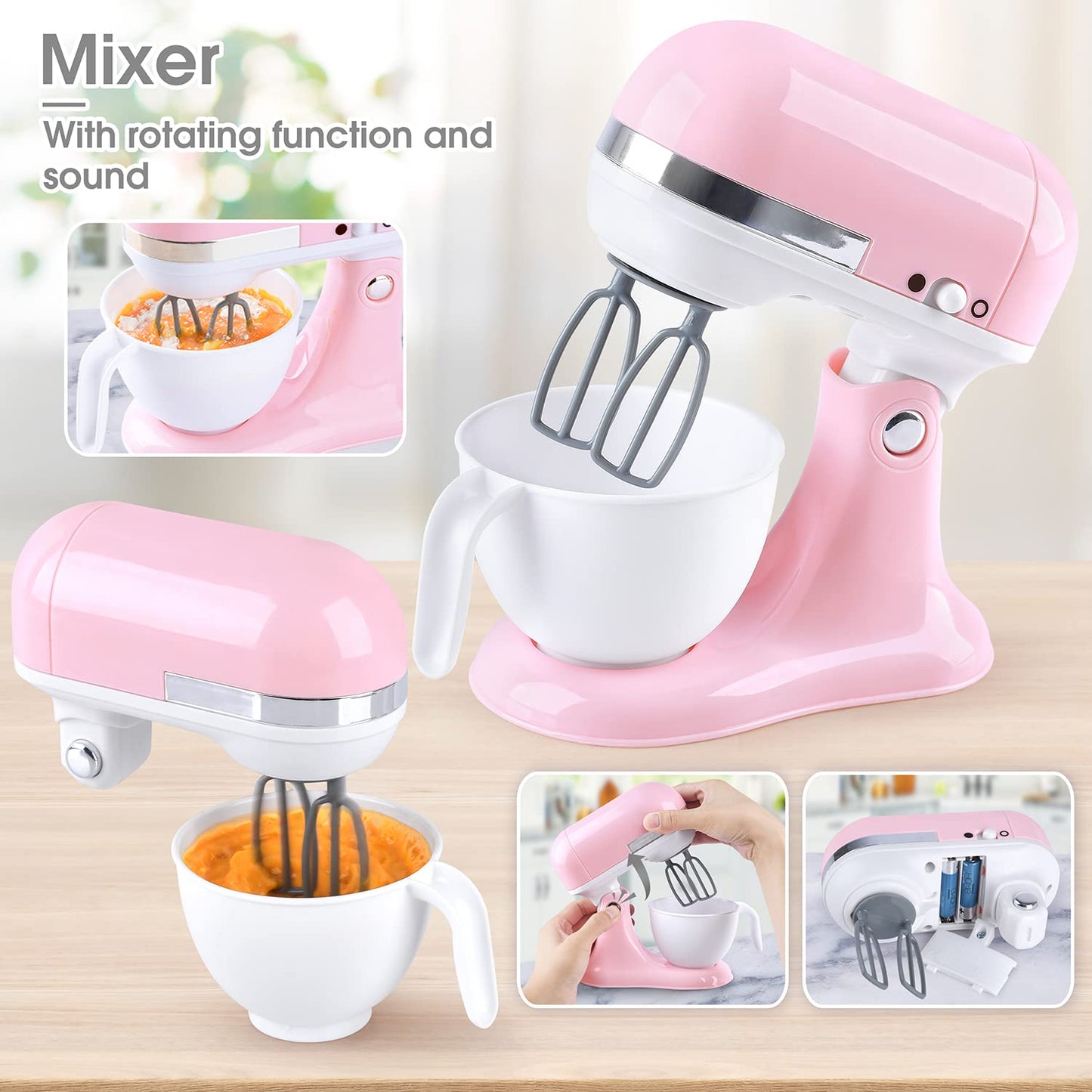 PLAY Kitchen Appliances Toys — Realistic Coffee Maker, Toaster & Mixer for Kids 4-8 | Pretend Play Gift
