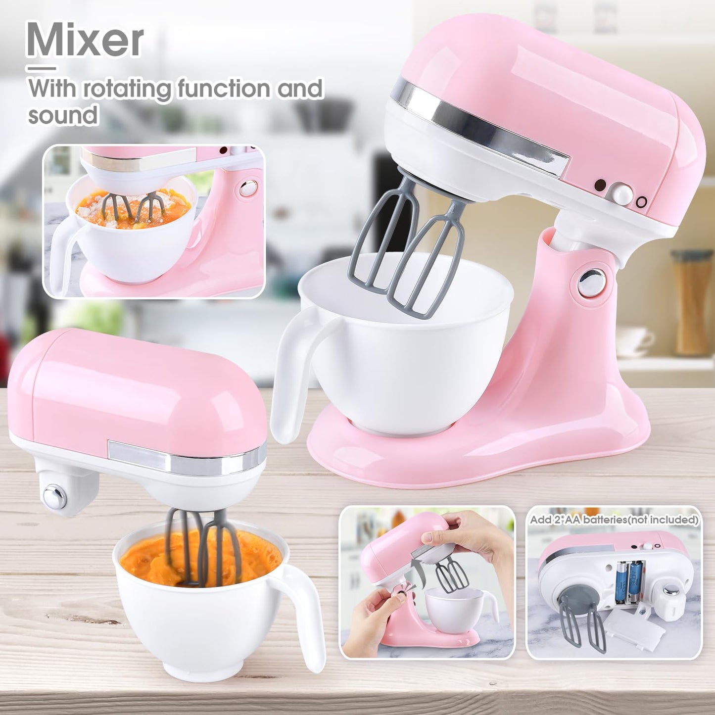 PLAY Kids Toy Kitchen Set – Realistic Pretend Play Appliances for Ages 3-8