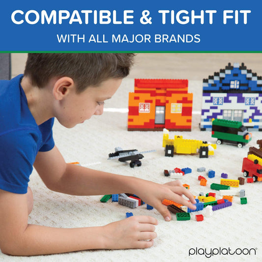 Play Platoon 6Lb Bulk Bricks – 10 Classic Colors, LEGO Compatible