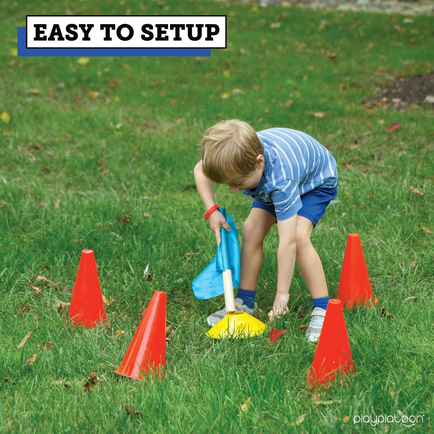 Play Platoon Capture The Flag - Traditional 20-Player Outdoor Set with Real Wood Flags