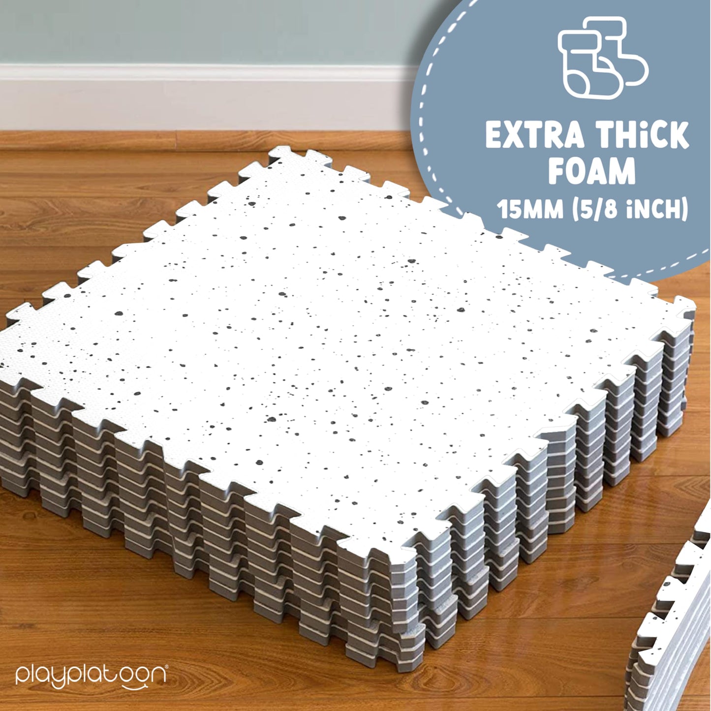 Play Platoon Non-Toxic Large Kids Play Mats – 72x72 in Interlocking Cushioned Puzzle Mat