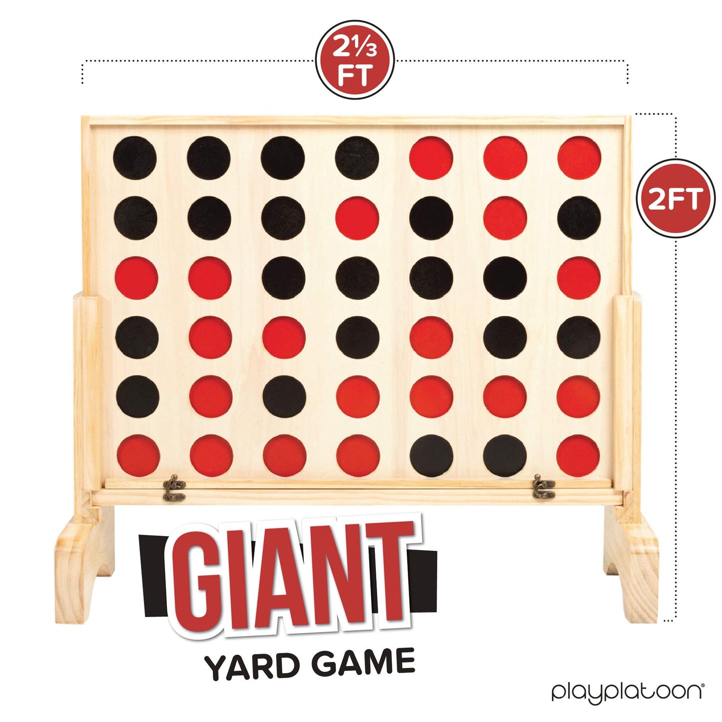 Play Platoon Giant Connect Game Outdoor - Extra Large 28x24 with Case and Rules