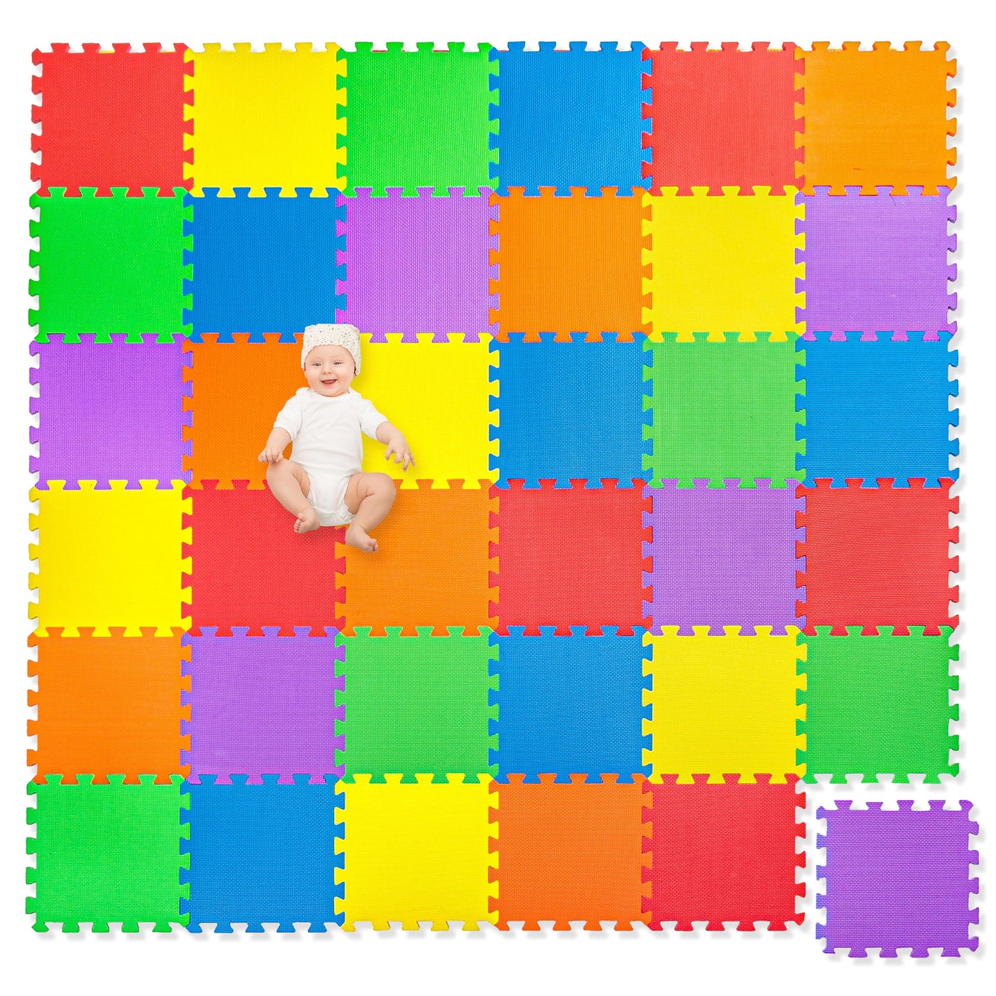 Play Platoon Non-Toxic Extra Thick 36 Piece Kids Play and Exercise Mat 14mm Cushioned Puzzle Foam