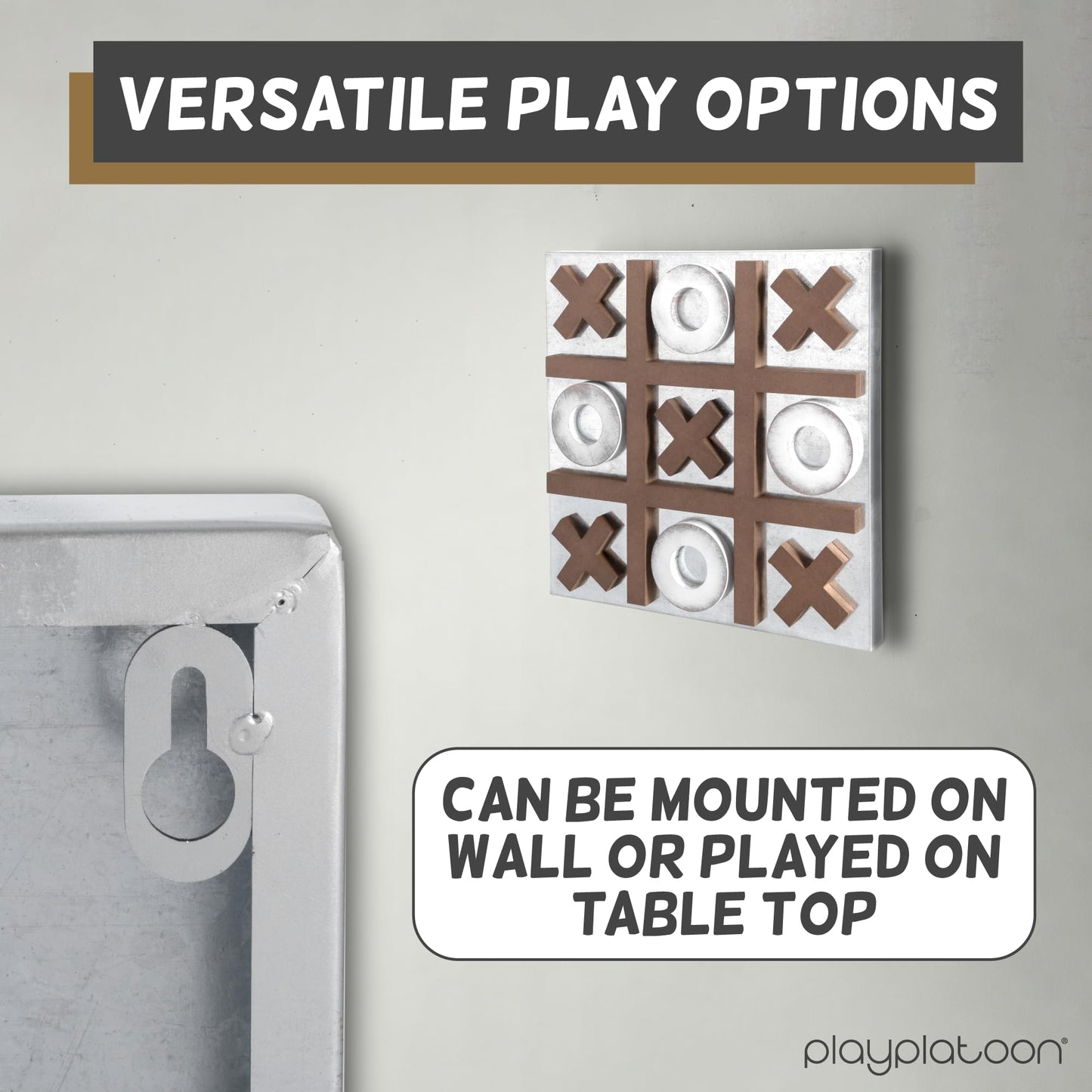 Play Platoon Magnetic Tic Tac Toe Game – Large 13.5-Inch Wall-Mount Board