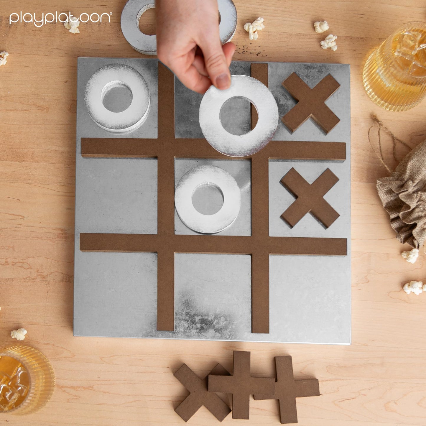 Play Platoon Magnetic Tic Tac Toe Game – Large 13.5-Inch Wall-Mount Board