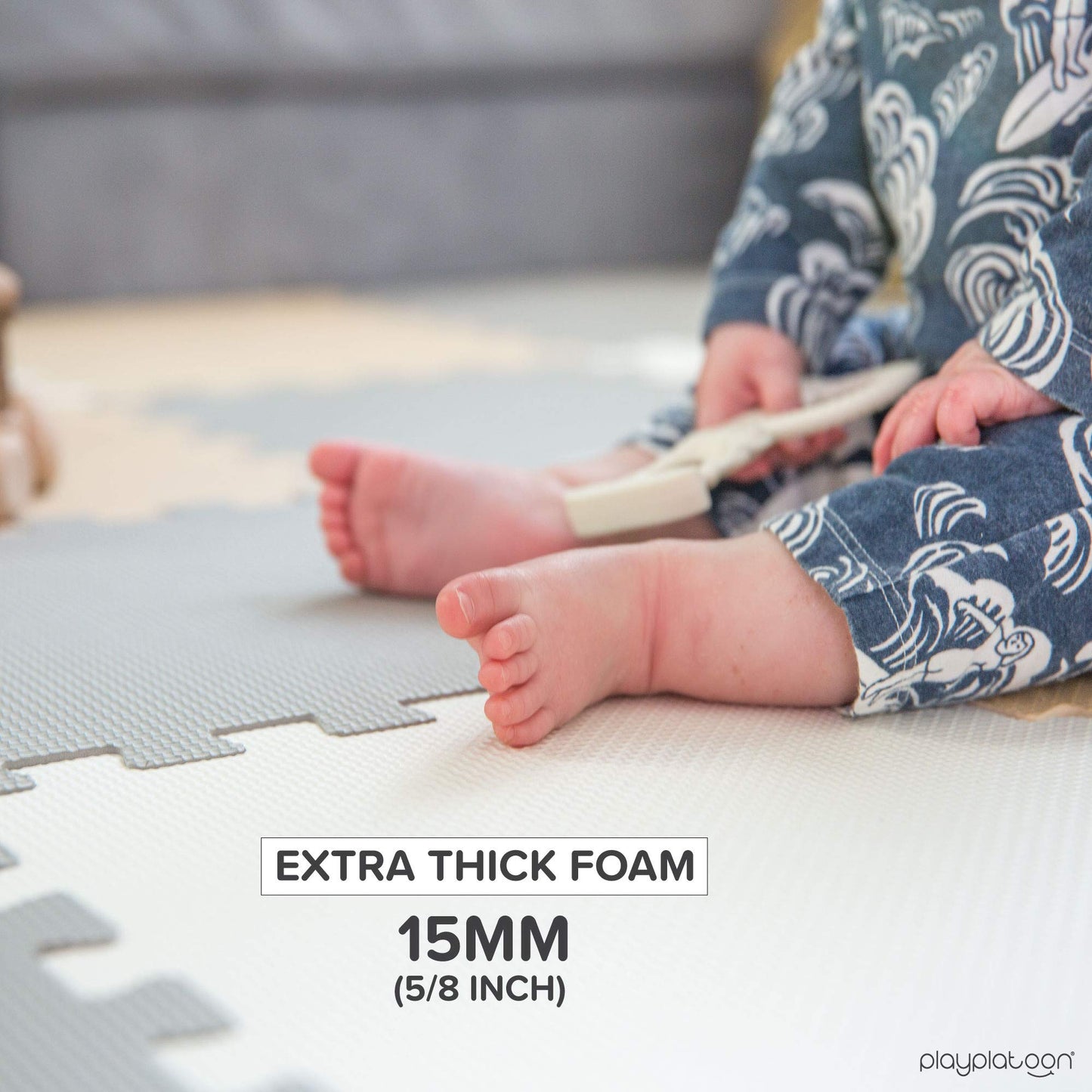 Play Platoon Non-Toxic Foam Puzzle Floor Mat – 36 Tiles, 12x12, Extra Thick