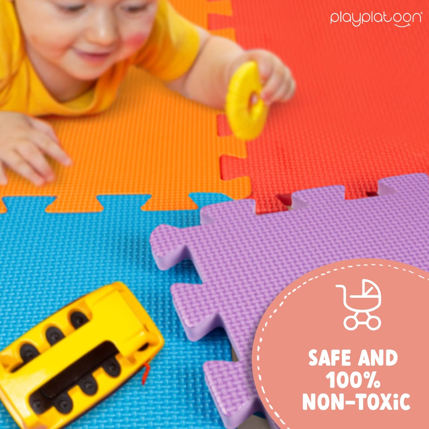 Play Platoon Non-Toxic Extra Thick 36 Piece Kids Play and Exercise Mat 14mm Cushioned Puzzle Foam