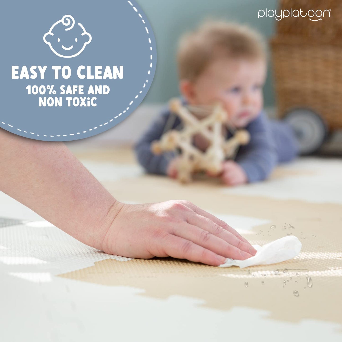 Play Platoon Non-Toxic Extra-Thick 96-Piece Triangle Play Mat – 6x6 ft Cushioned Foam Floor Puzzle