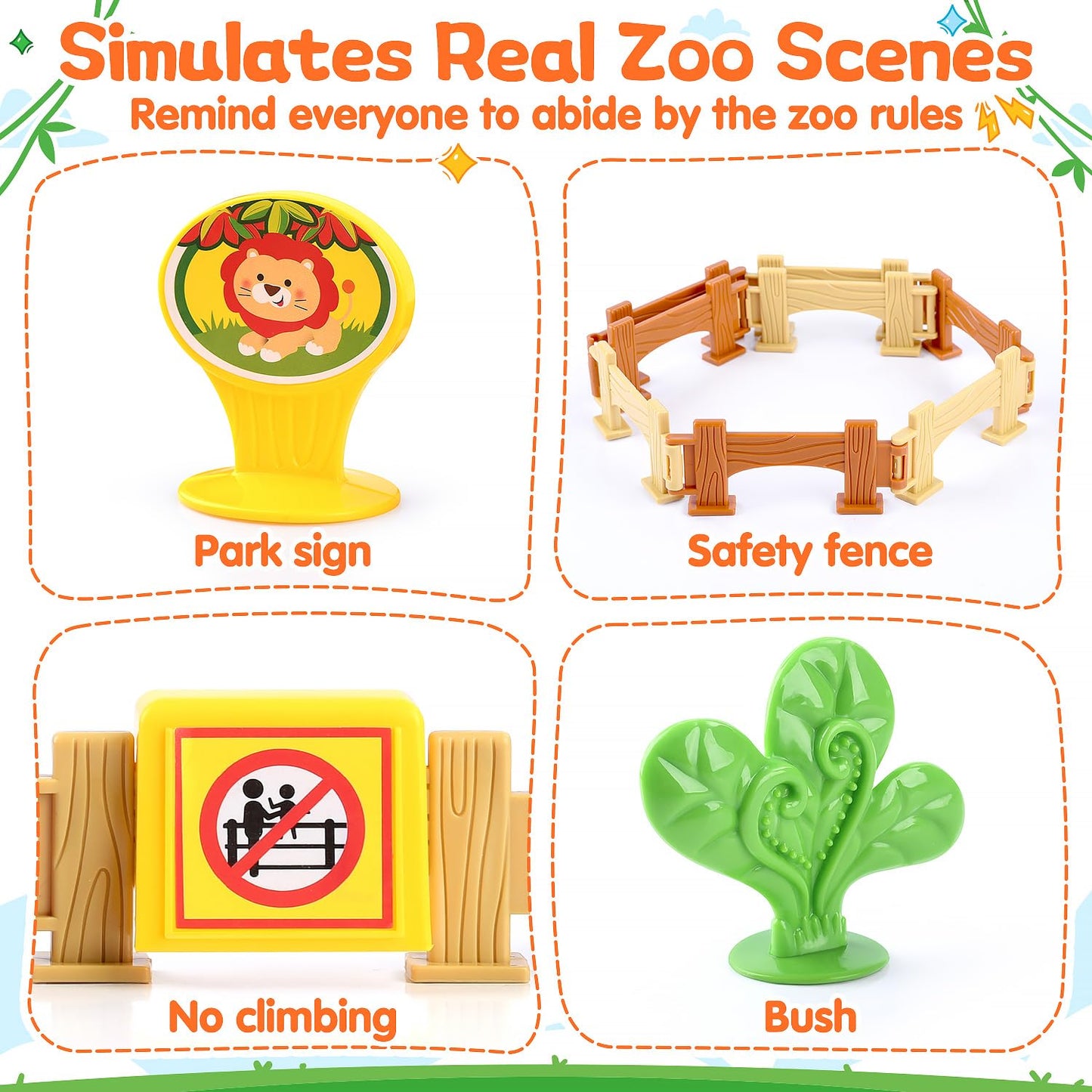 PLAY Safari Animals Figures Playset – 20 Pcs with Lights & Sounds