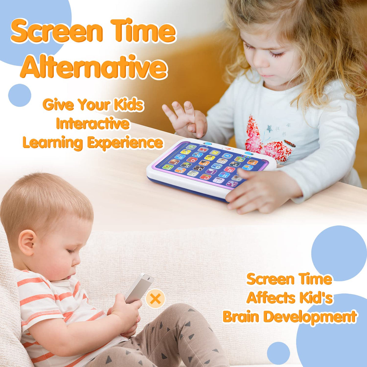PLAY Bilingual Learning Tablet for Toddlers — Spanish & English Alphabet, Colors & Shapes