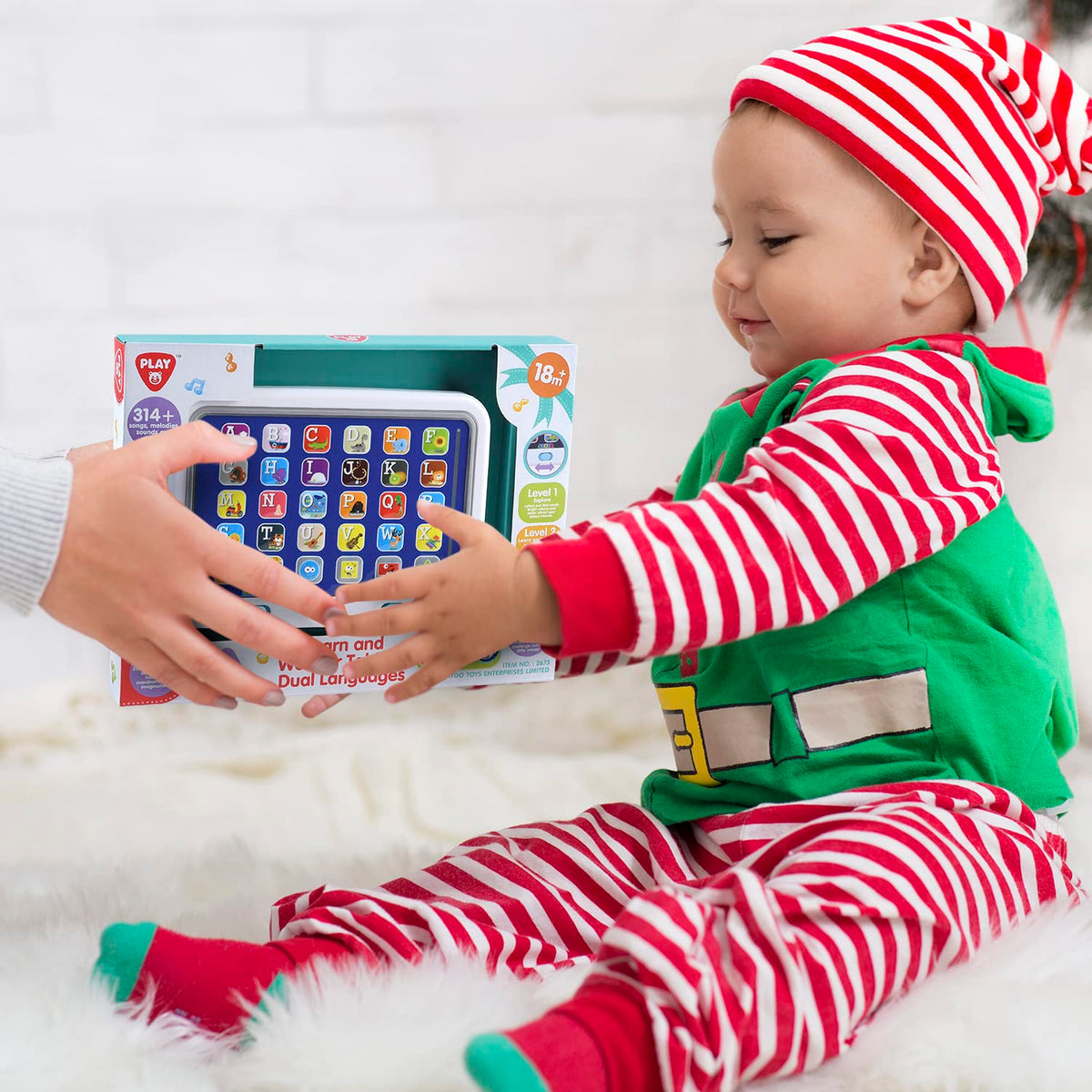 PLAY Bilingual Learning Tablet for Toddlers — Spanish & English Alphabet, Colors & Shapes