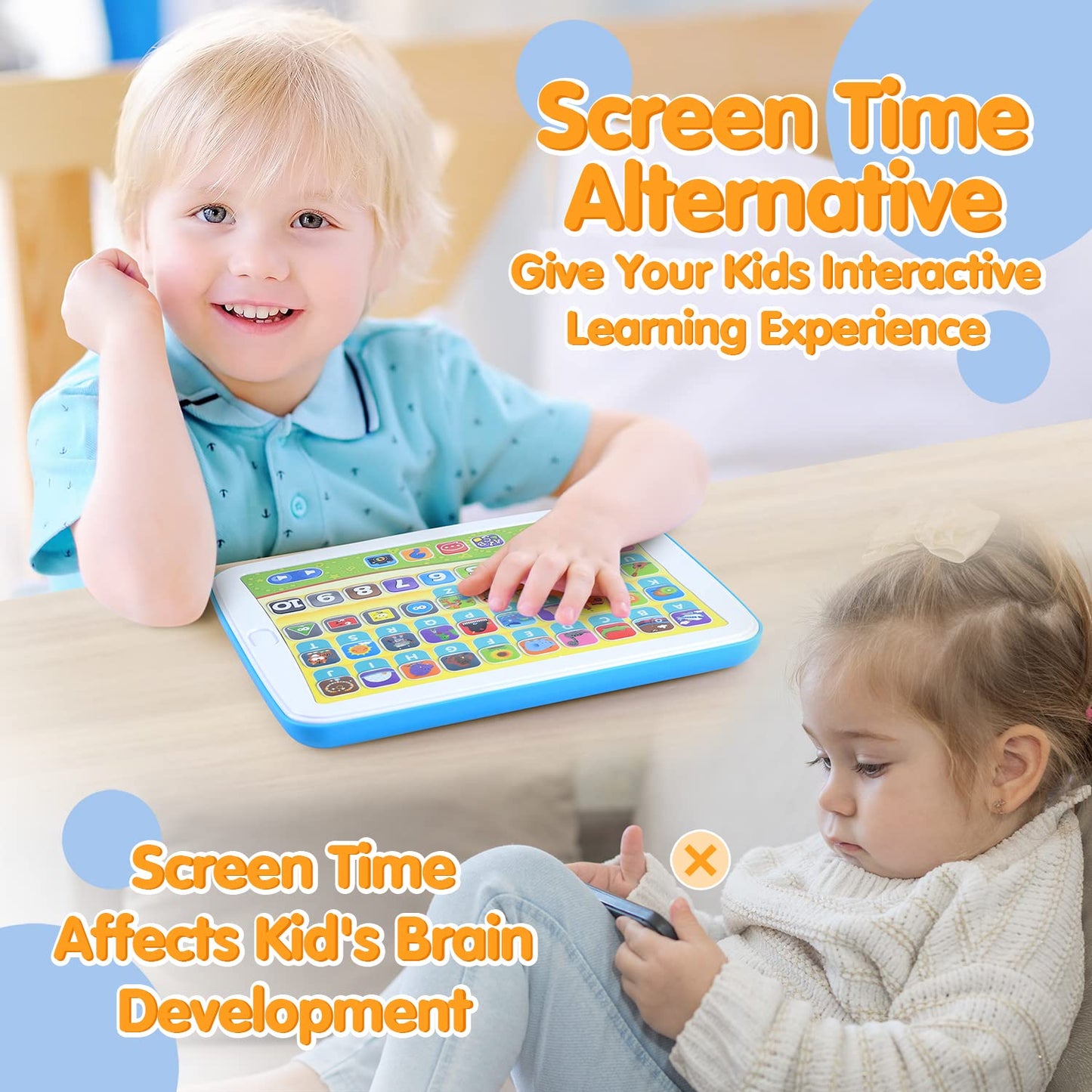 PLAY Bilingual Learning Tablet for Toddlers 1-3 – English & Spanish Alphabet