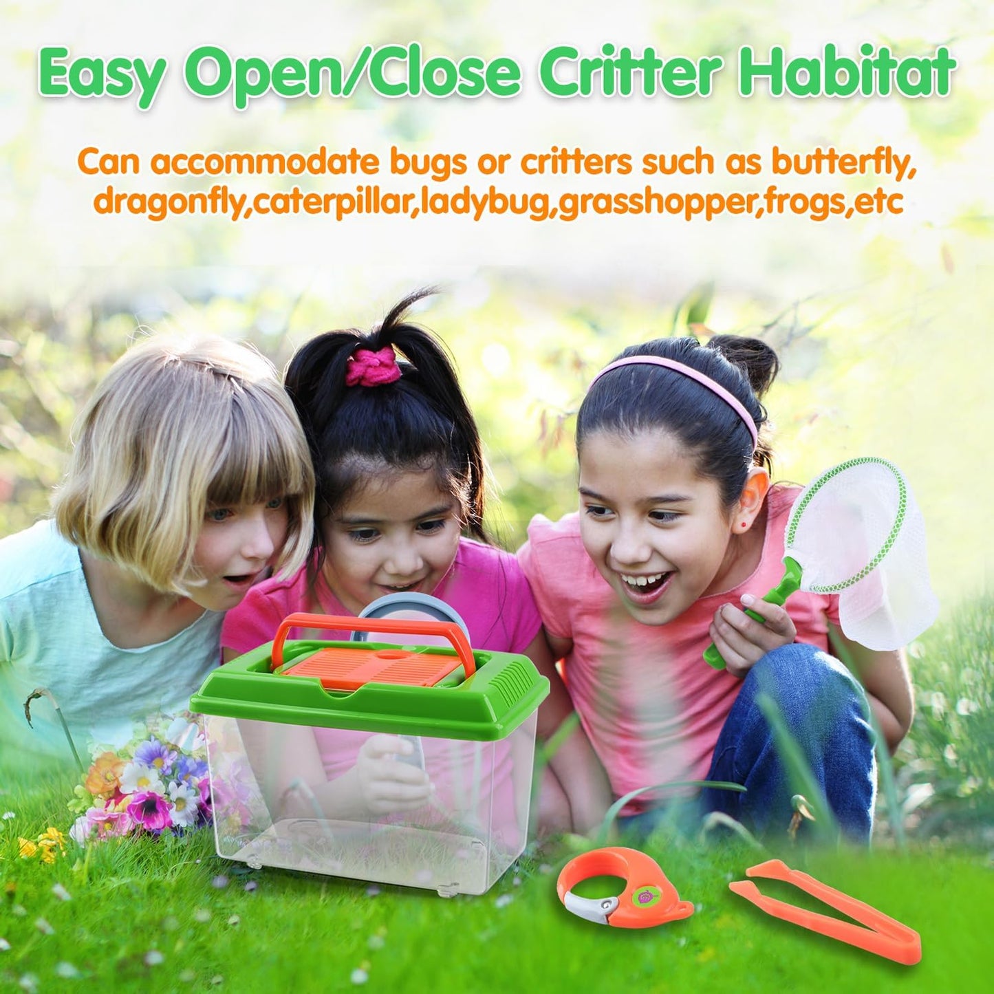 PLAY Bug Catcher Kit | Outdoor Exploration Toys for Kids 4–12 | Vacuum, Habitat Case, Net & Magnifier
