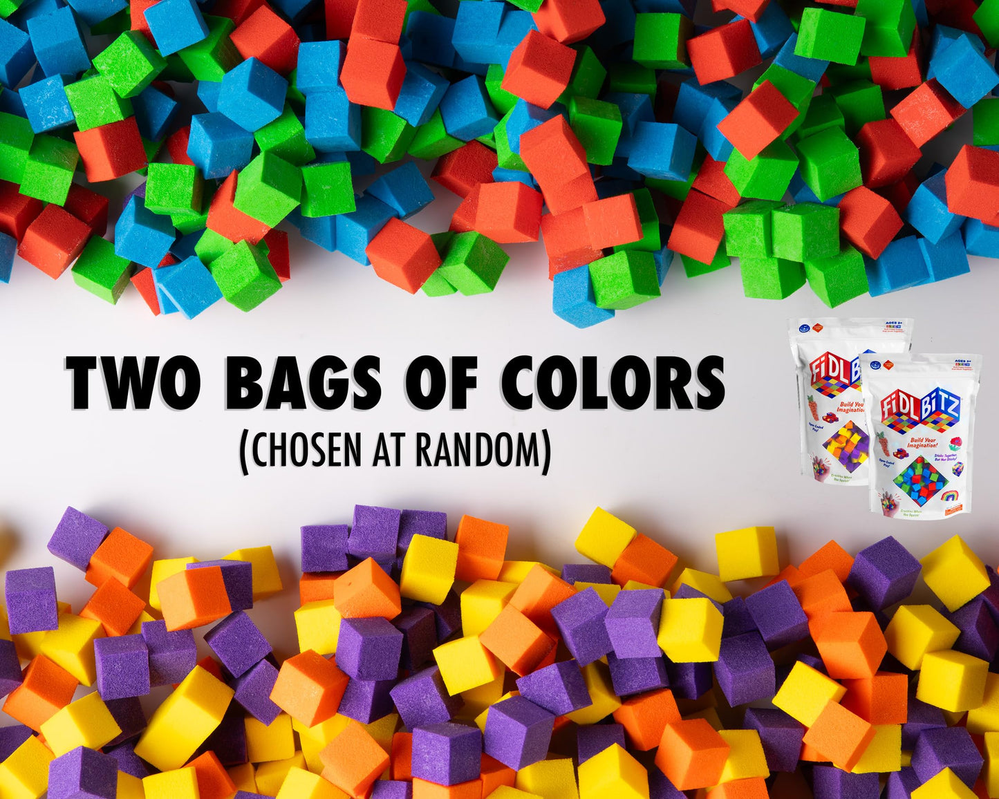 Play Visions FidlBitz® – Revolutionary Cubes That Stick Together (Bag of Bitz)