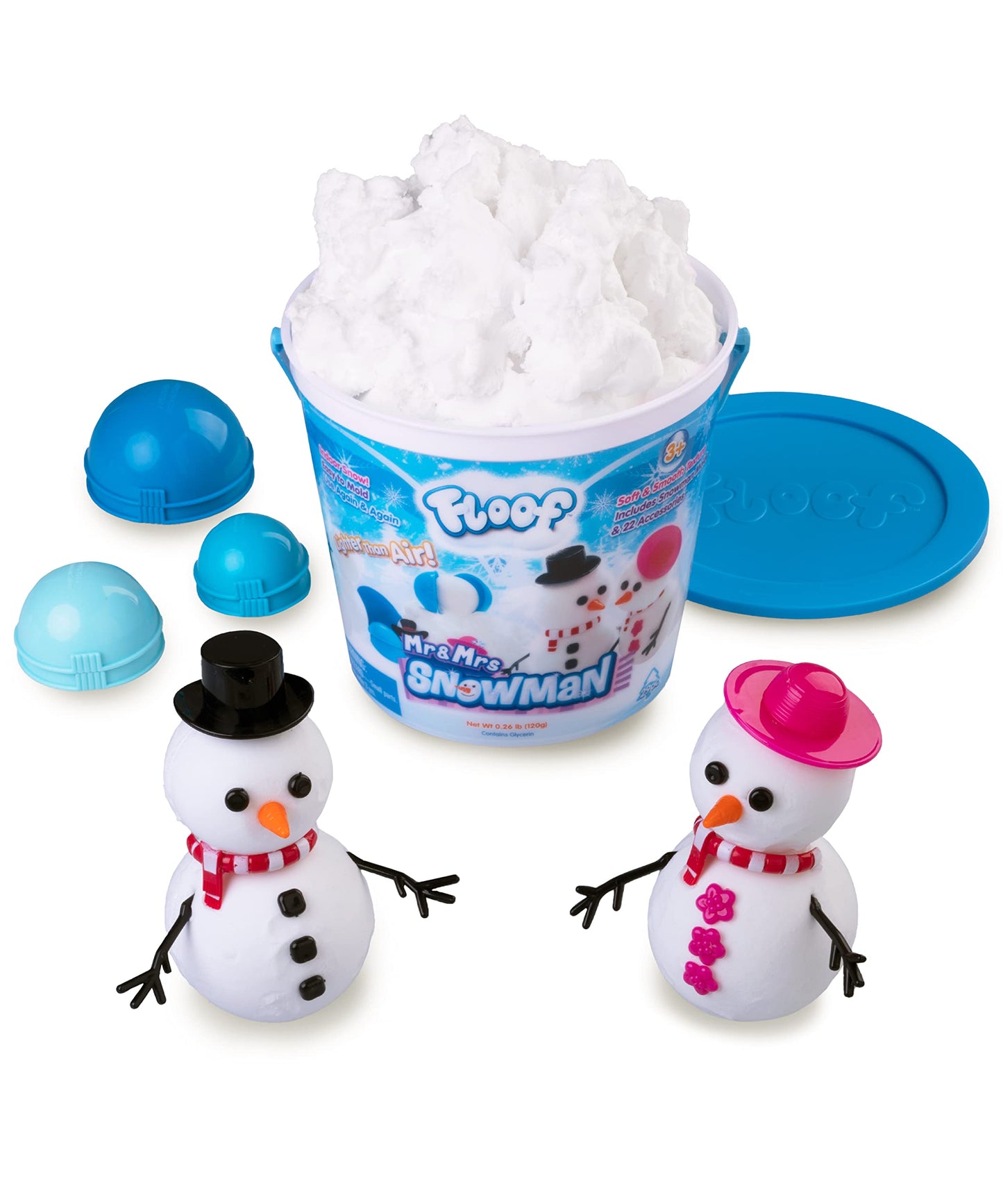 Play Visions Floof Indoor Snow Modeling Clay – Reusable Snow Kit