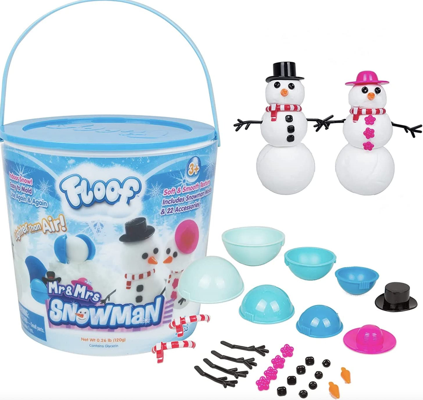 Play Visions Floof Indoor Snow Modeling Clay – Reusable Snow Kit