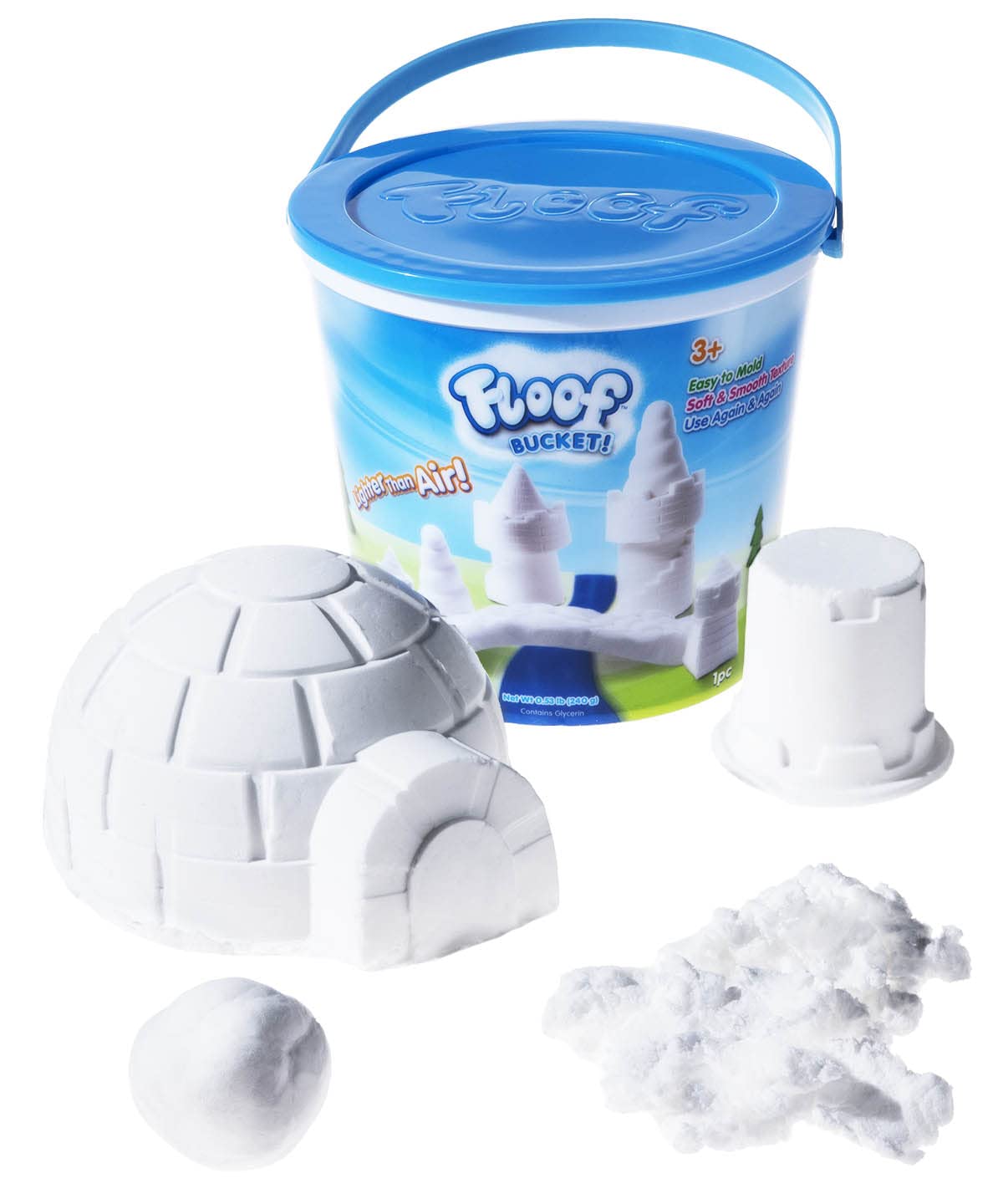Play Visions Floof Indoor Snow – Reusable 240g Moldable Play Material