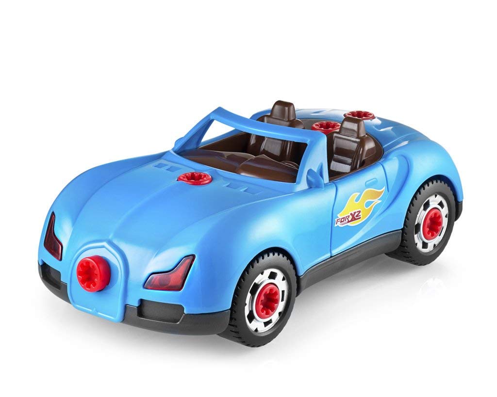 Play22 30-Piece Take Apart Racing Car Set – Drill, Lights & Engine Sounds | STEM Toys for Kids 3+