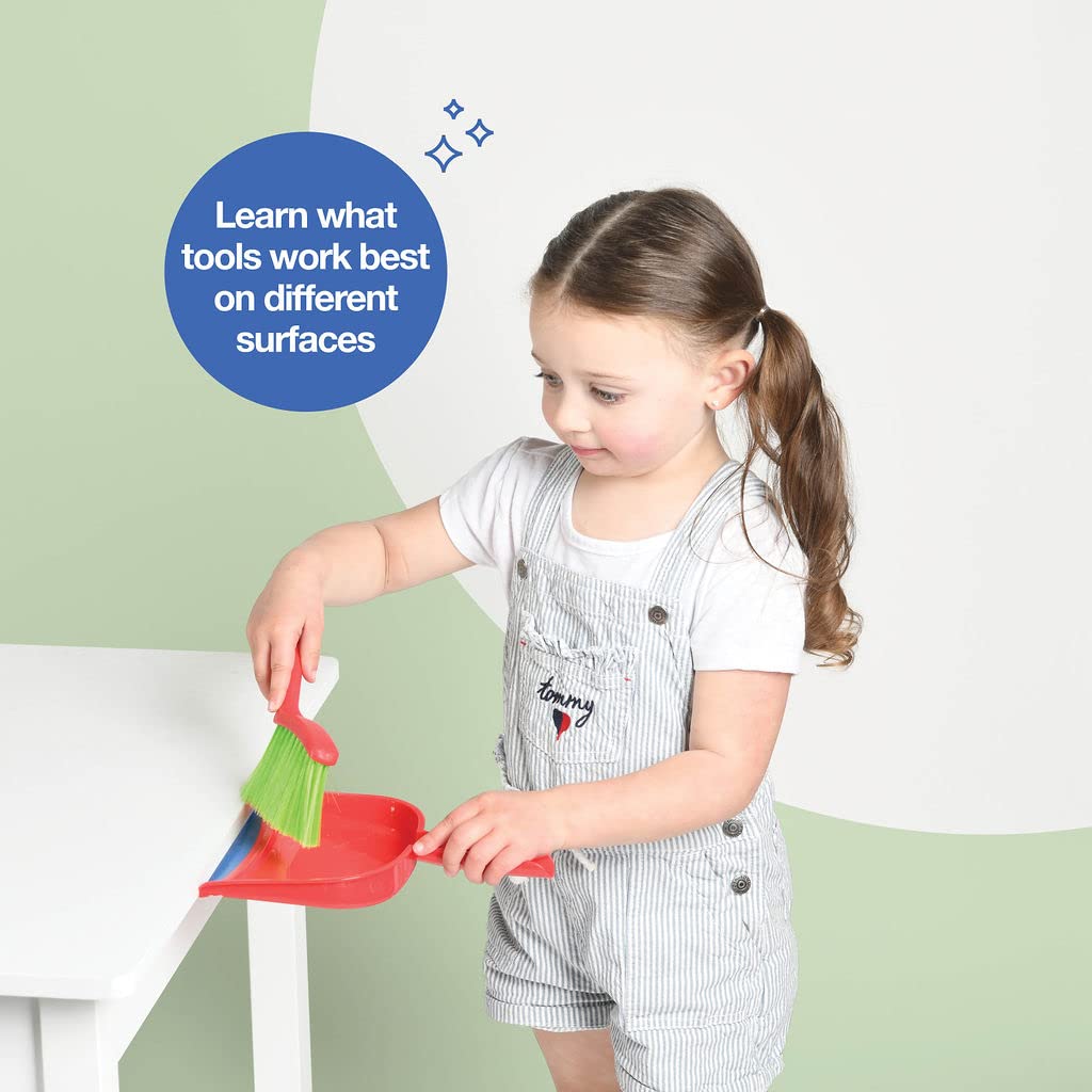Play22 Kids Cleaning Set 4 Piece – Toy Broom, Mop, Brush & Dust Pan for Toddlers