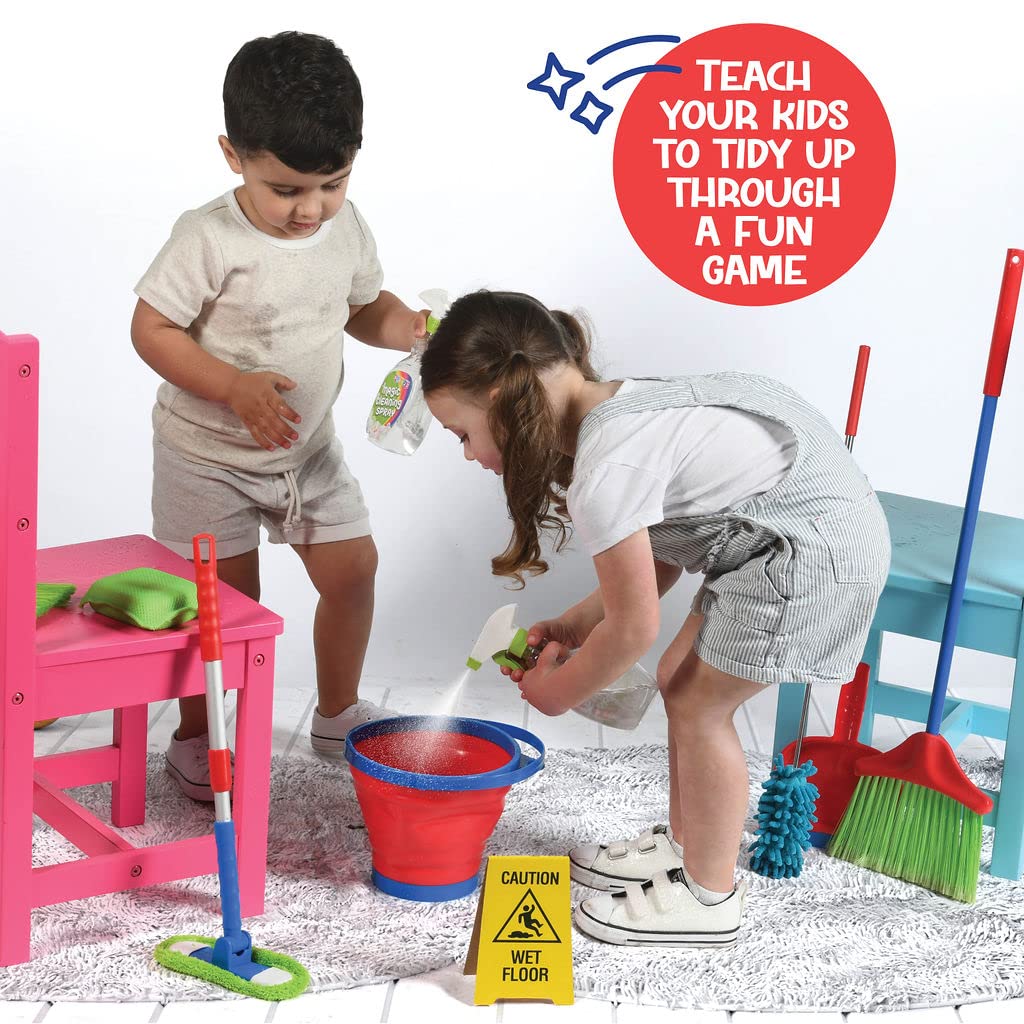 Play22 Kids Cleaning Set 12-Piece | Pretend Play Toy Cleaning Kit for Toddlers