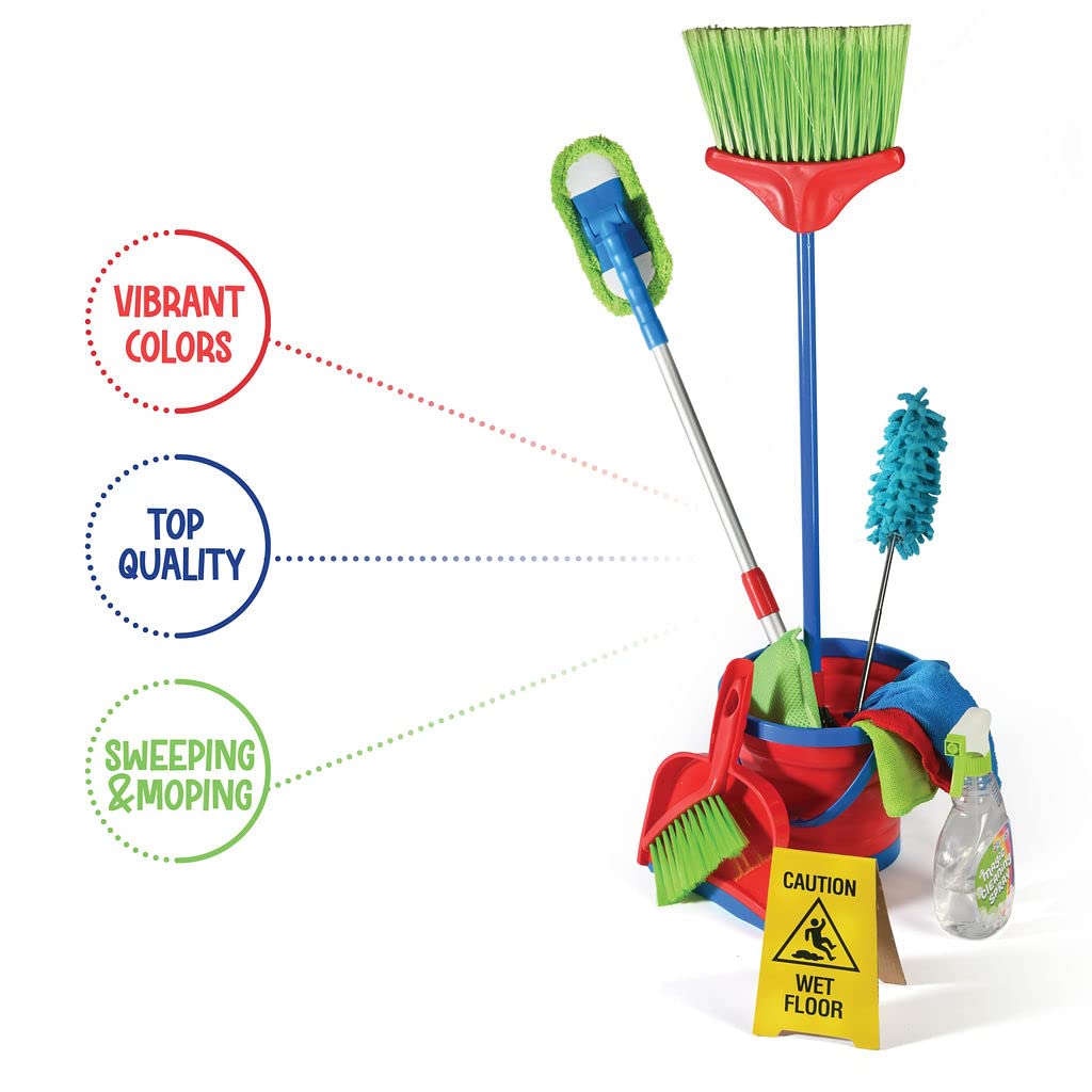 Play22 Kids Cleaning Set 12-Piece | Pretend Play Toy Cleaning Kit for Toddlers