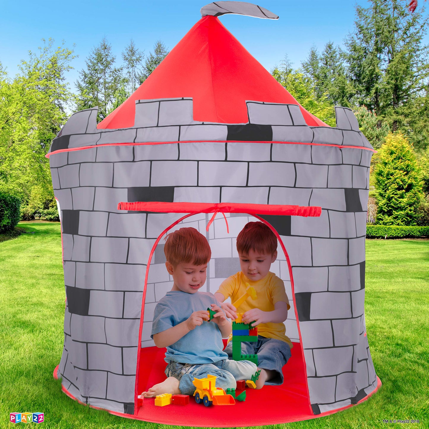 Play22 Knight Castle Kids Play Tent — Portable Pop Up Playhouse