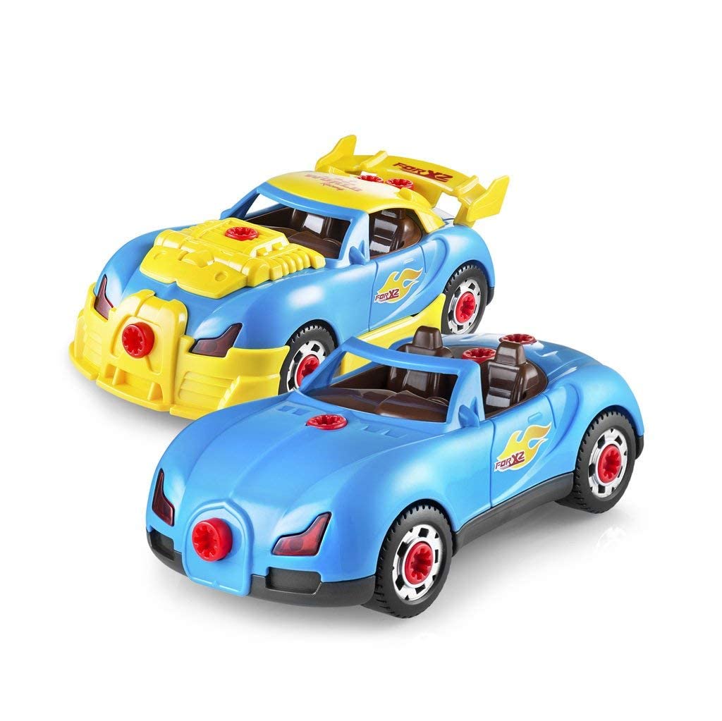 Play22 30-Piece Take Apart Racing Car Set – Drill, Lights & Engine Sounds | STEM Toys for Kids 3+