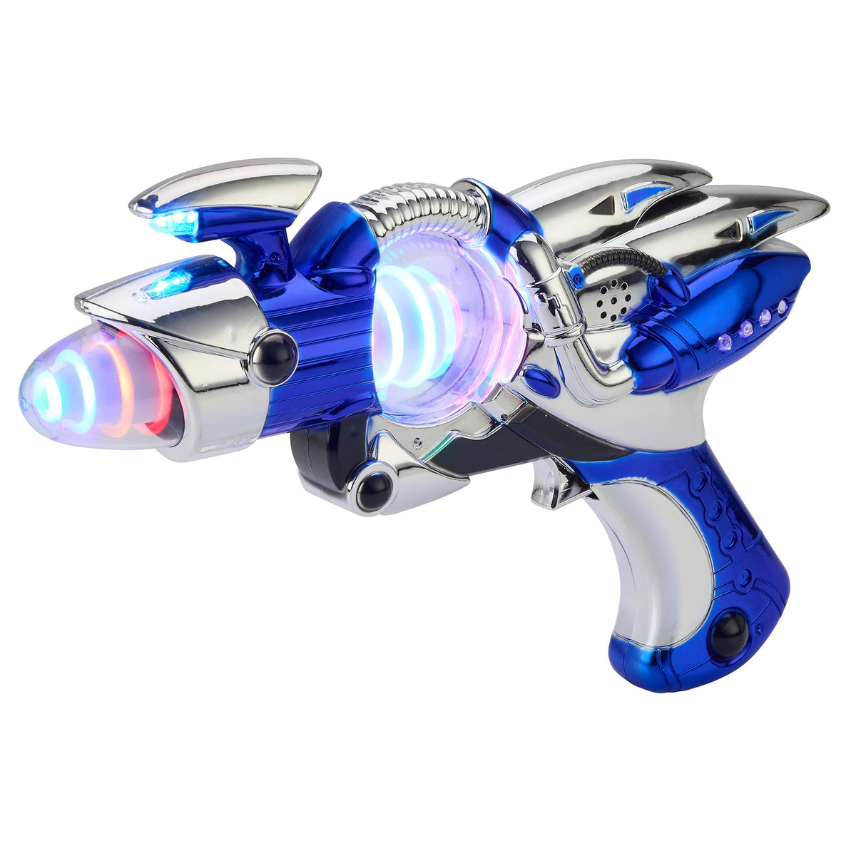 Playbees Light-Up Noise Blaster - Blue (11.5 in) with Futuristic Space FX