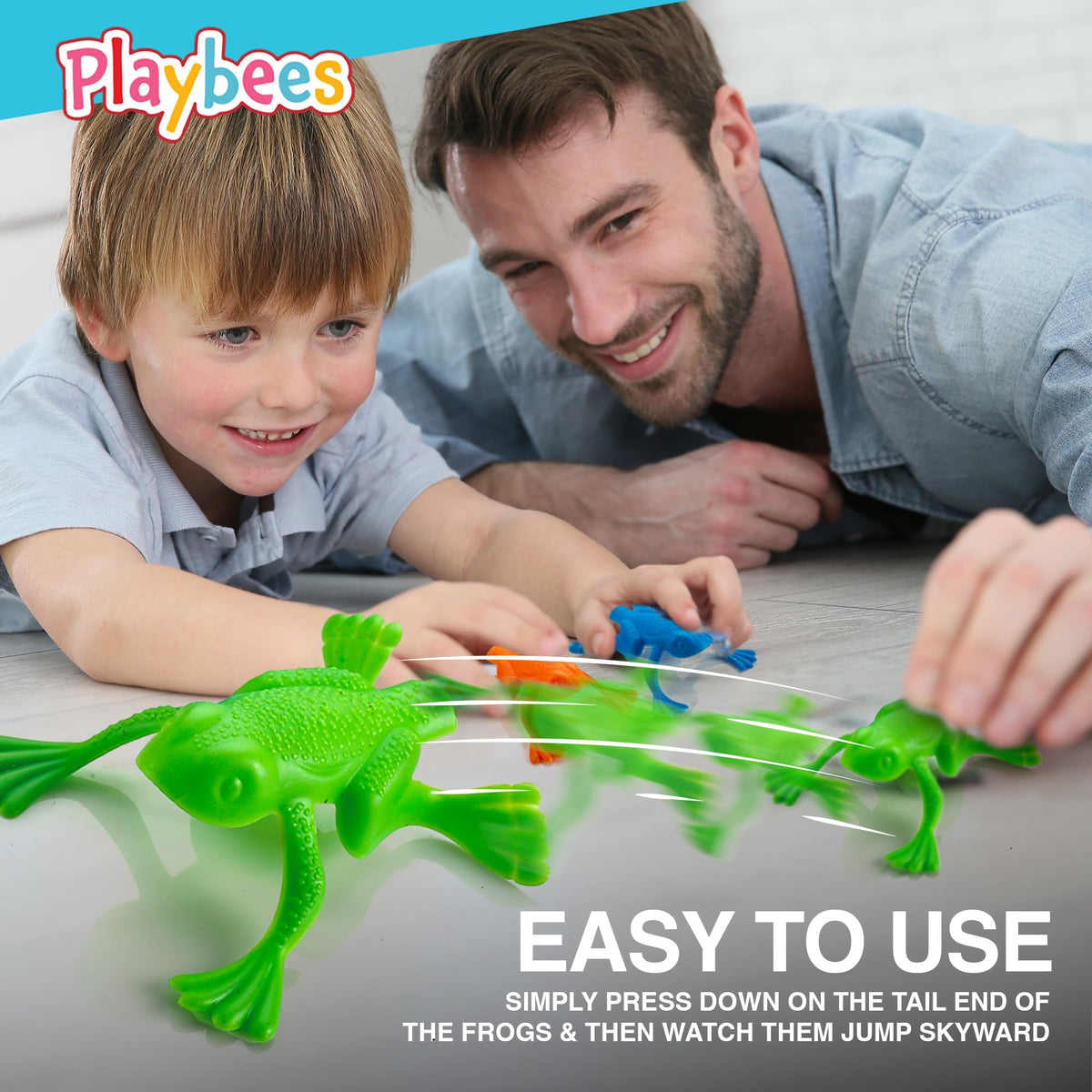 Playbees Mega Pack Jump n Leap Frogs – 144 Assorted 2-Inch Hopping Toys for Parties & Classroom Fun