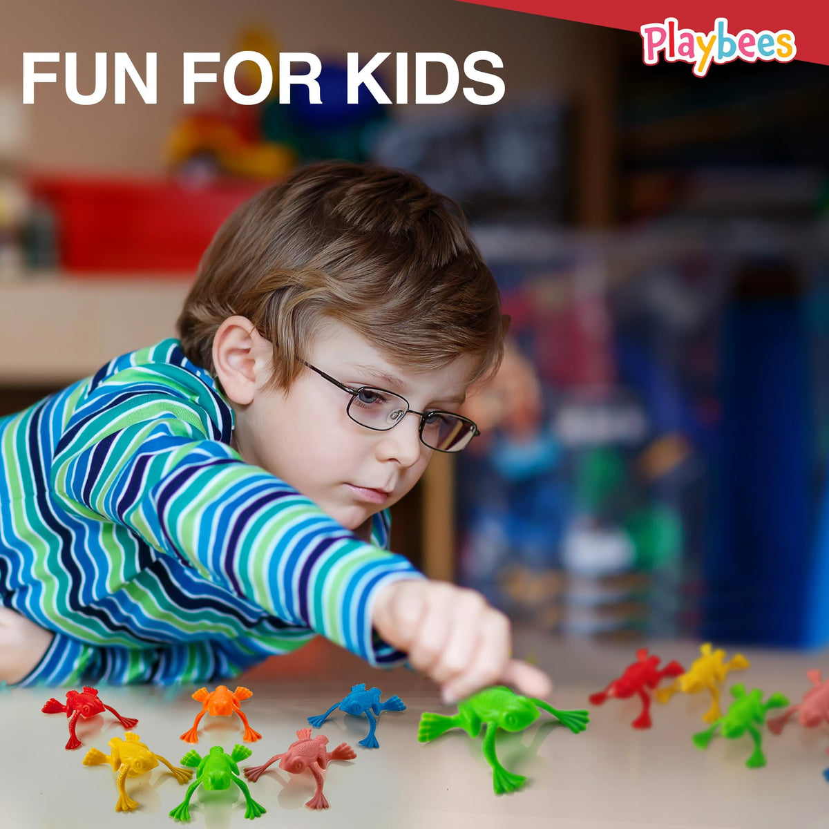 Playbees Mega Pack Jump n Leap Frogs – 144 Assorted 2-Inch Hopping Toys for Parties & Classroom Fun