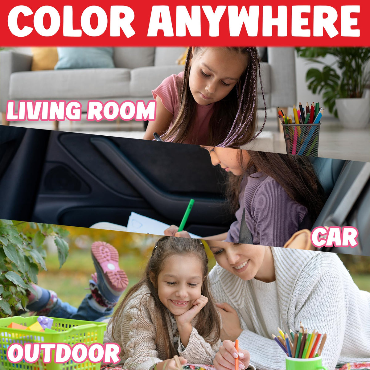 Playbees 20PK Assorted Coloring Books – 5 Themes, 5x7 in, Ages 3-8