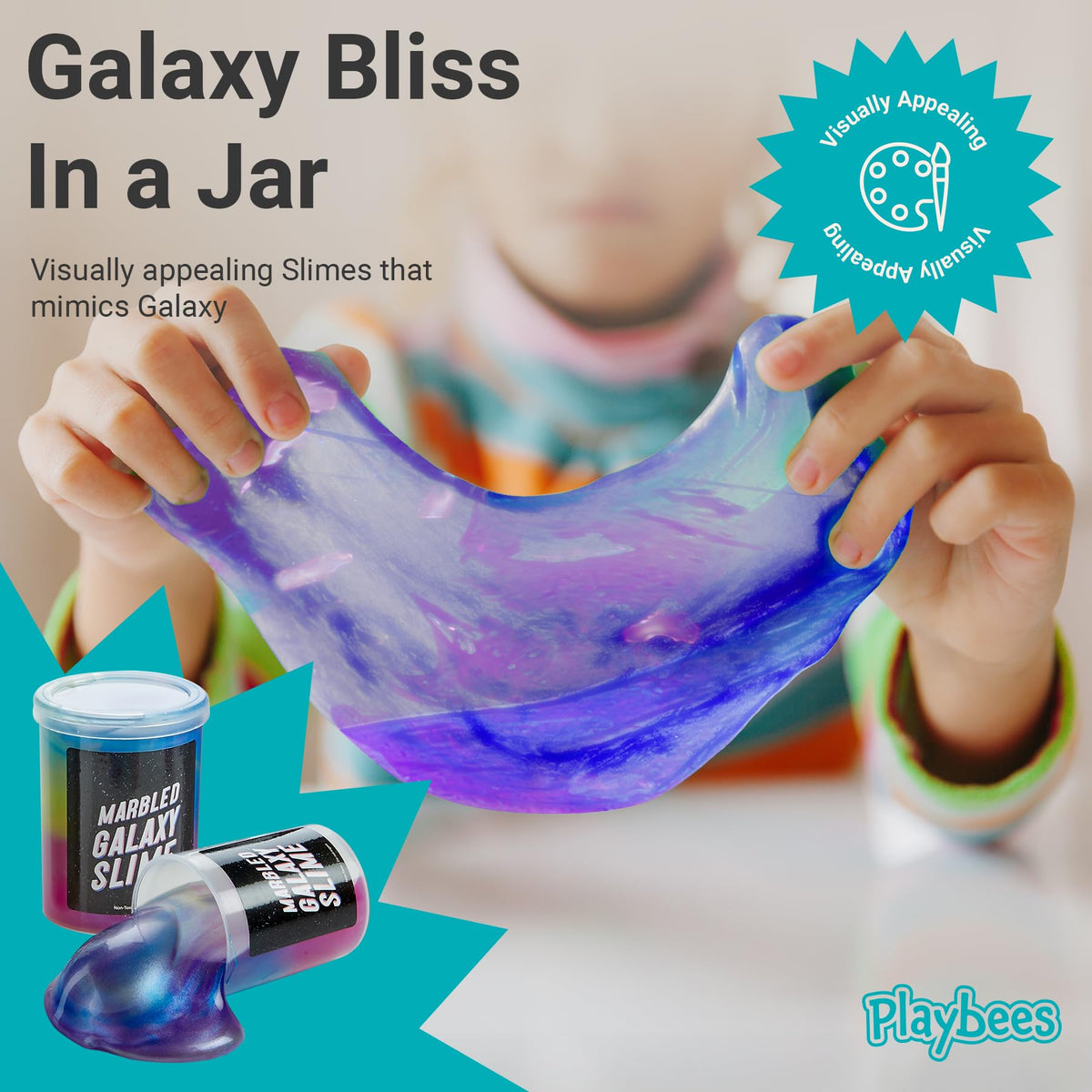 Playbees Unicorn Slime – Marbled Galaxy Slime 12 Pack | Cosmic Galaxy Fidget Kit