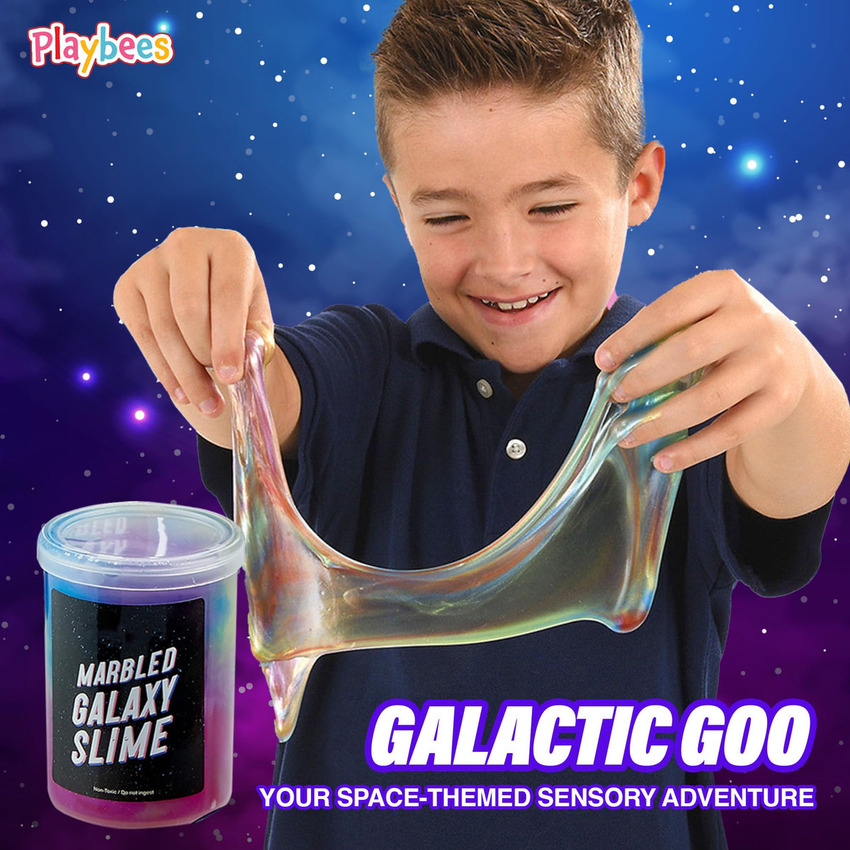 Playbees Unicorn Slime – Marbled Galaxy Slime 12 Pack | Cosmic Galaxy Fidget Kit