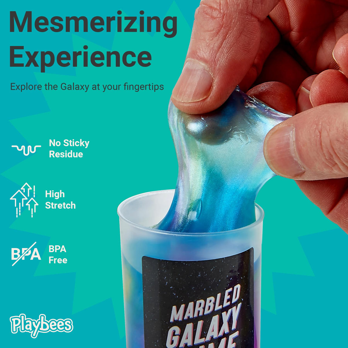 Playbees Unicorn Slime – Marbled Galaxy Slime 12 Pack | Cosmic Galaxy Fidget Kit