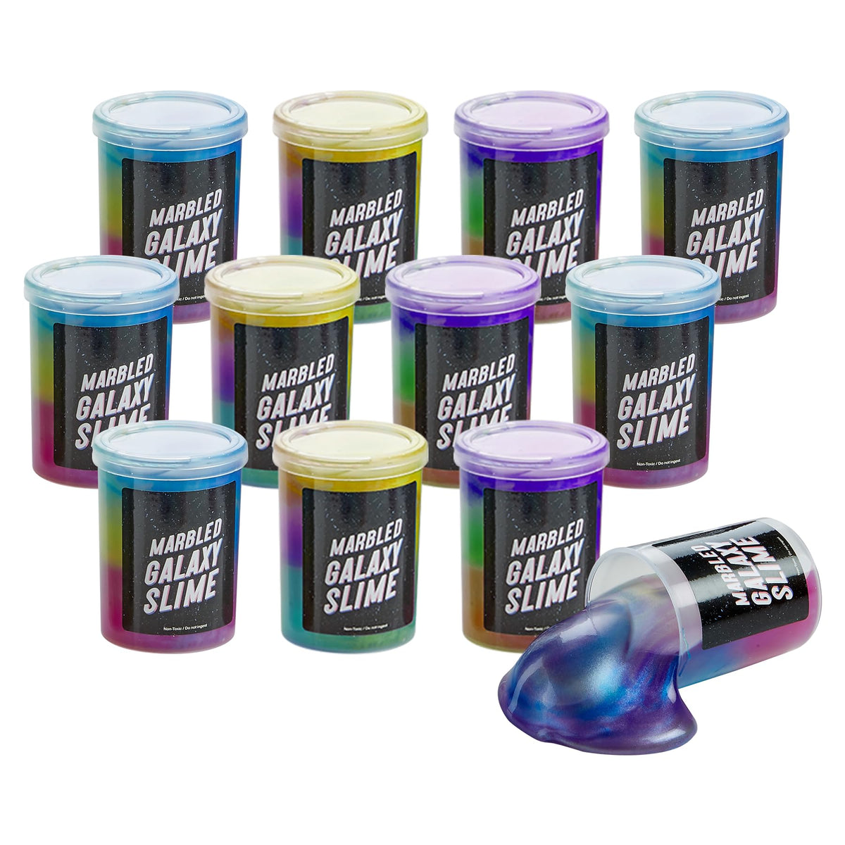 Playbees Unicorn Slime – Marbled Galaxy Slime 12 Pack | Cosmic Galaxy Fidget Kit