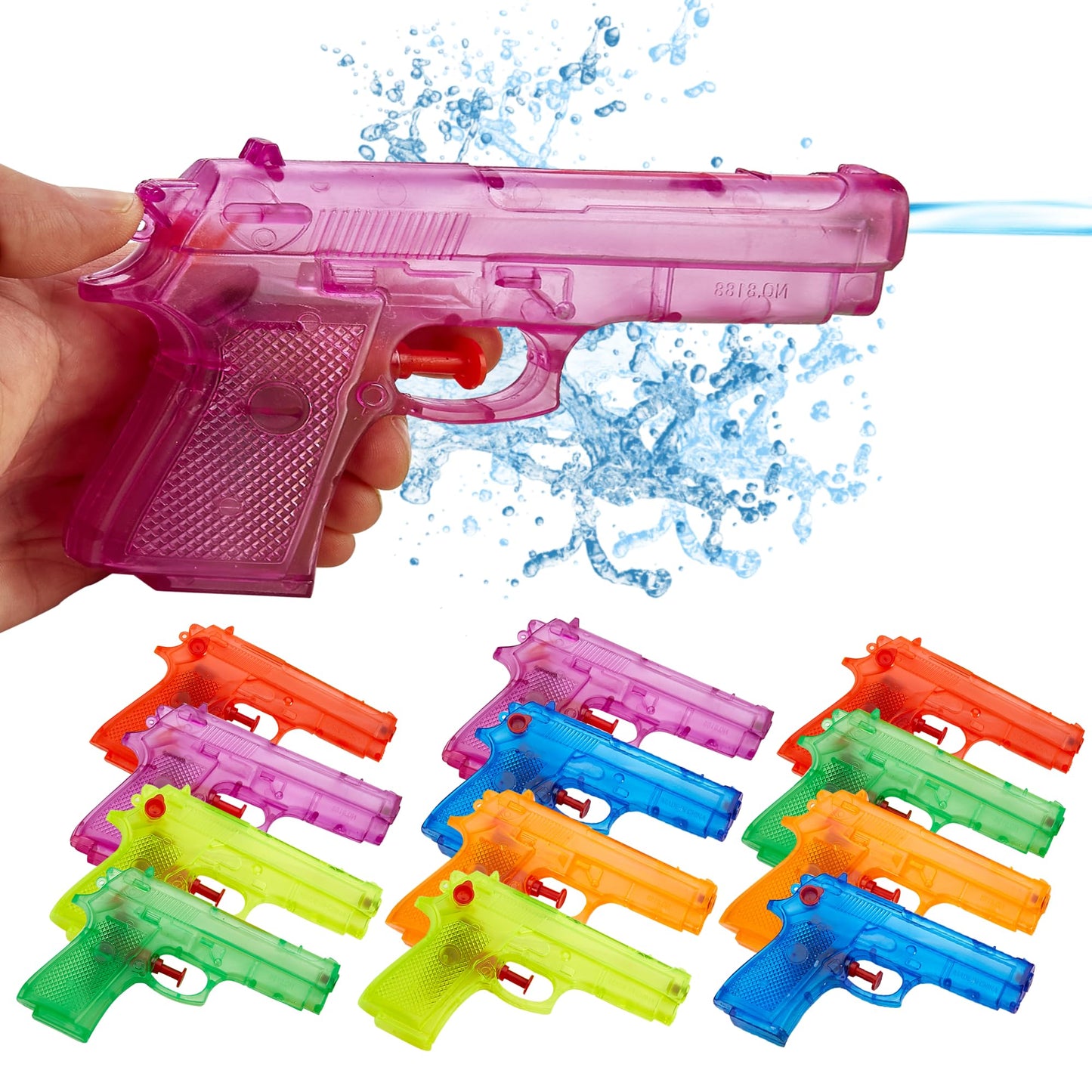 Playbees Water Blasters 6-Inch, 24 Pack – Assorted Colors