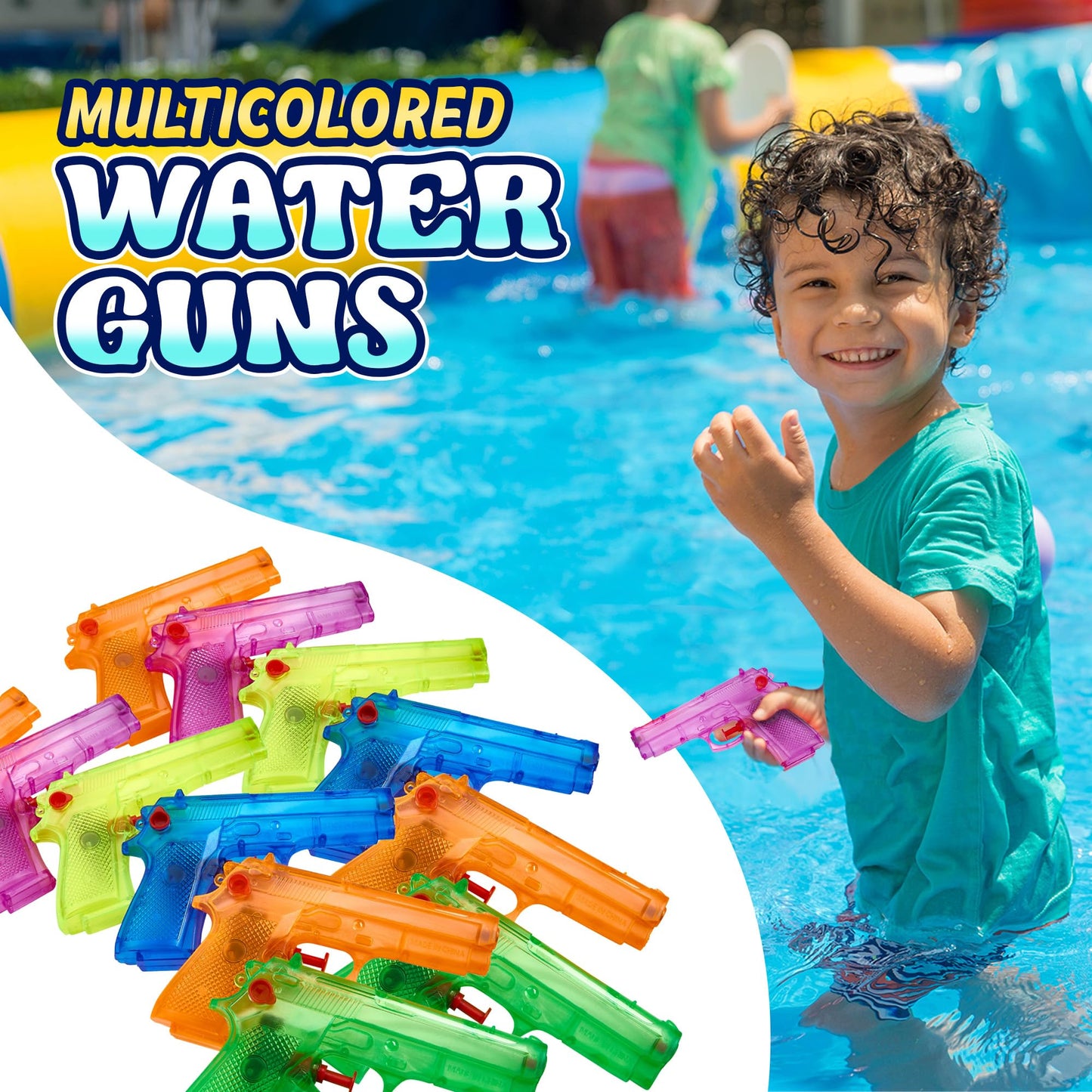 Playbees Water Blasters 6-Inch, 24 Pack – Assorted Colors