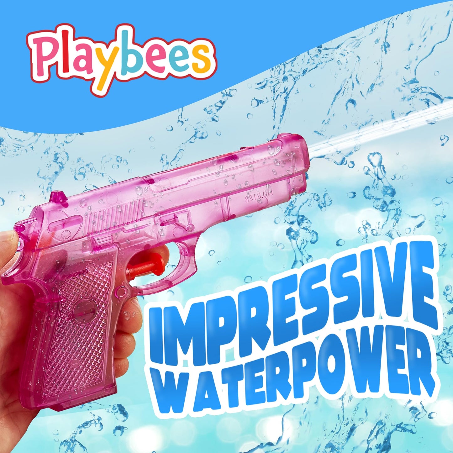 Playbees Water Blasters 6-Inch, 24 Pack – Assorted Colors